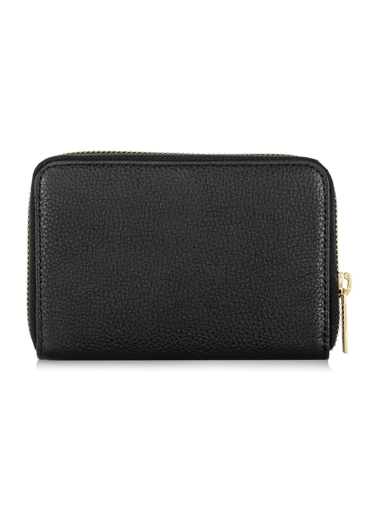 Women's black leather wallet PORES-0911-99(W24)-04