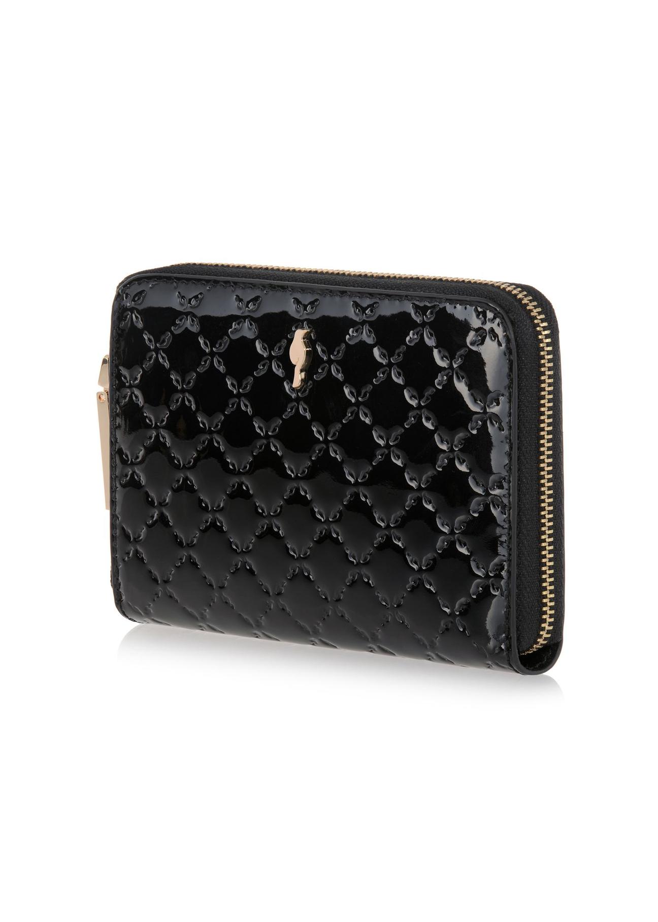 Women's lacquered leather wallet PORES-0836B-99(W23)-03