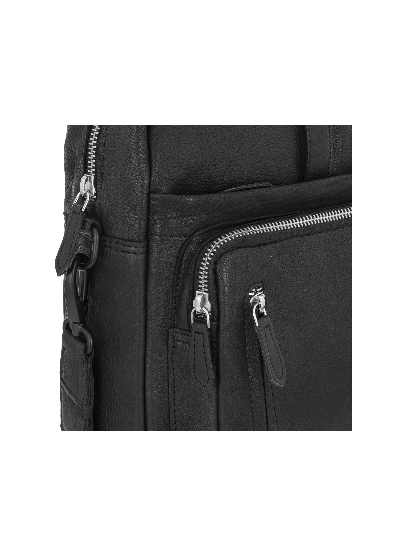 Black leather men's bag TORMS-0046N-99(Z24)-05