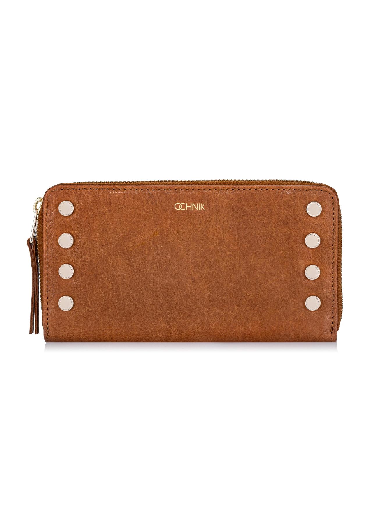 Brown leather women's wallet PORES-0851-88(W23)-01