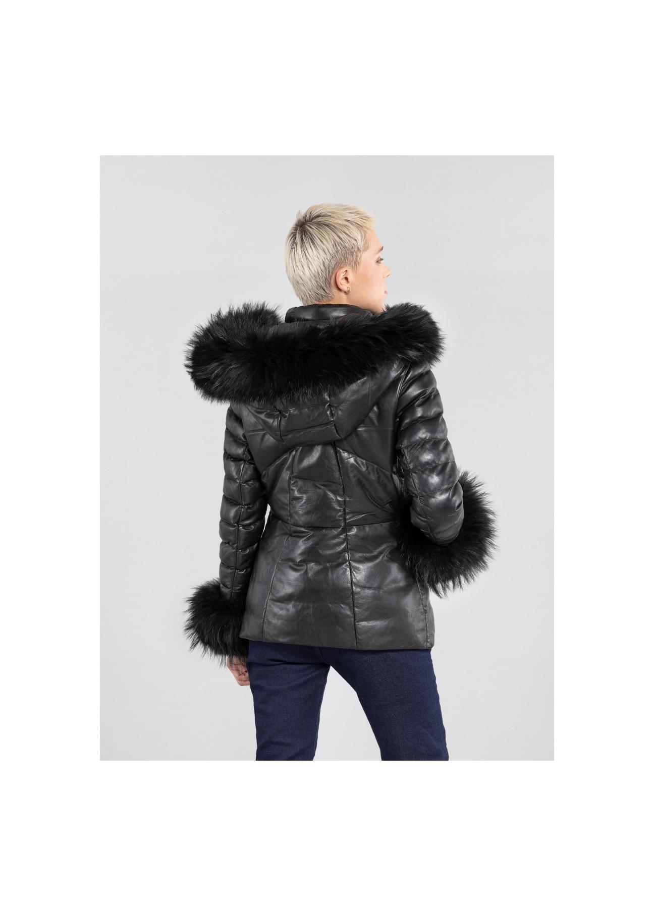 Women's leather down jacket KURDS-0277-5339(Z20)-03