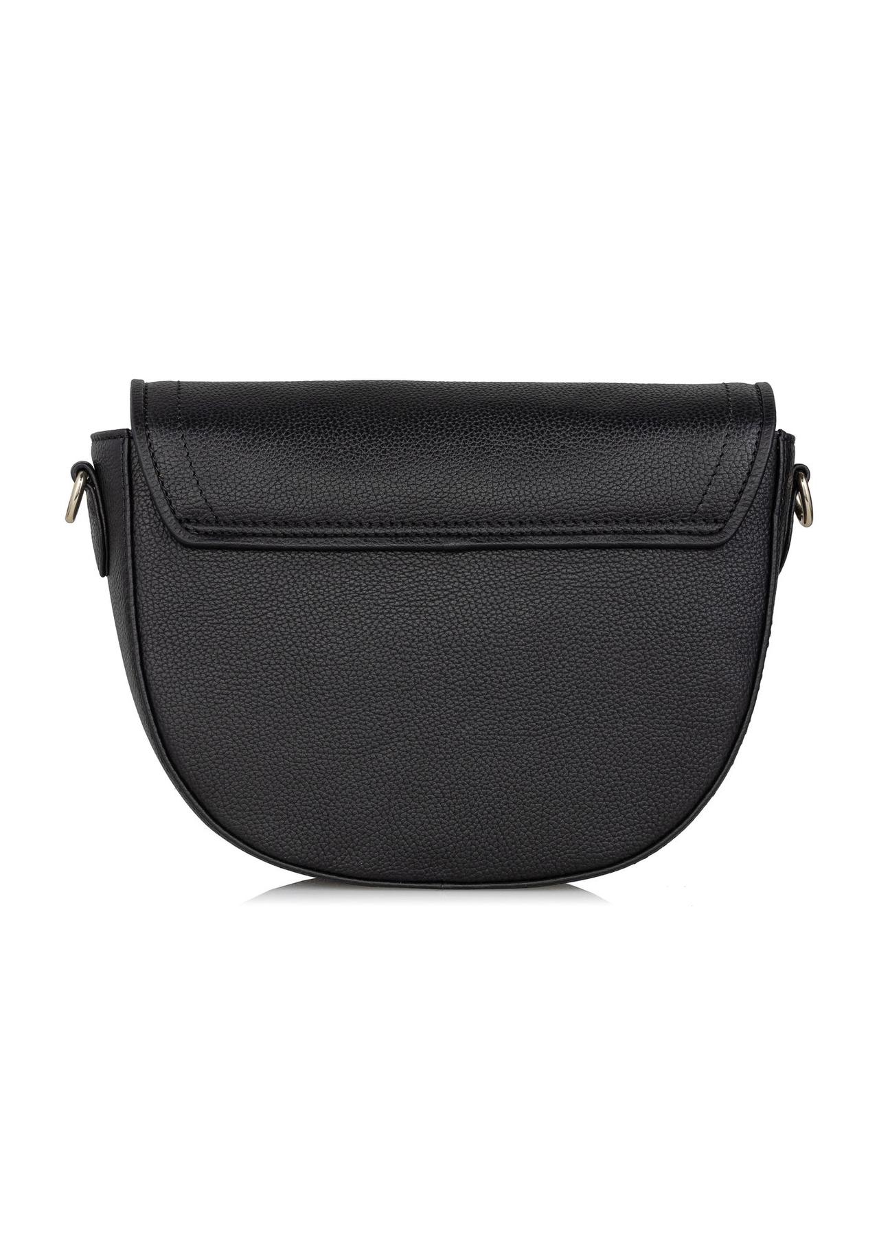 Black leather women's postbag TORES-0994-99(W24)-04