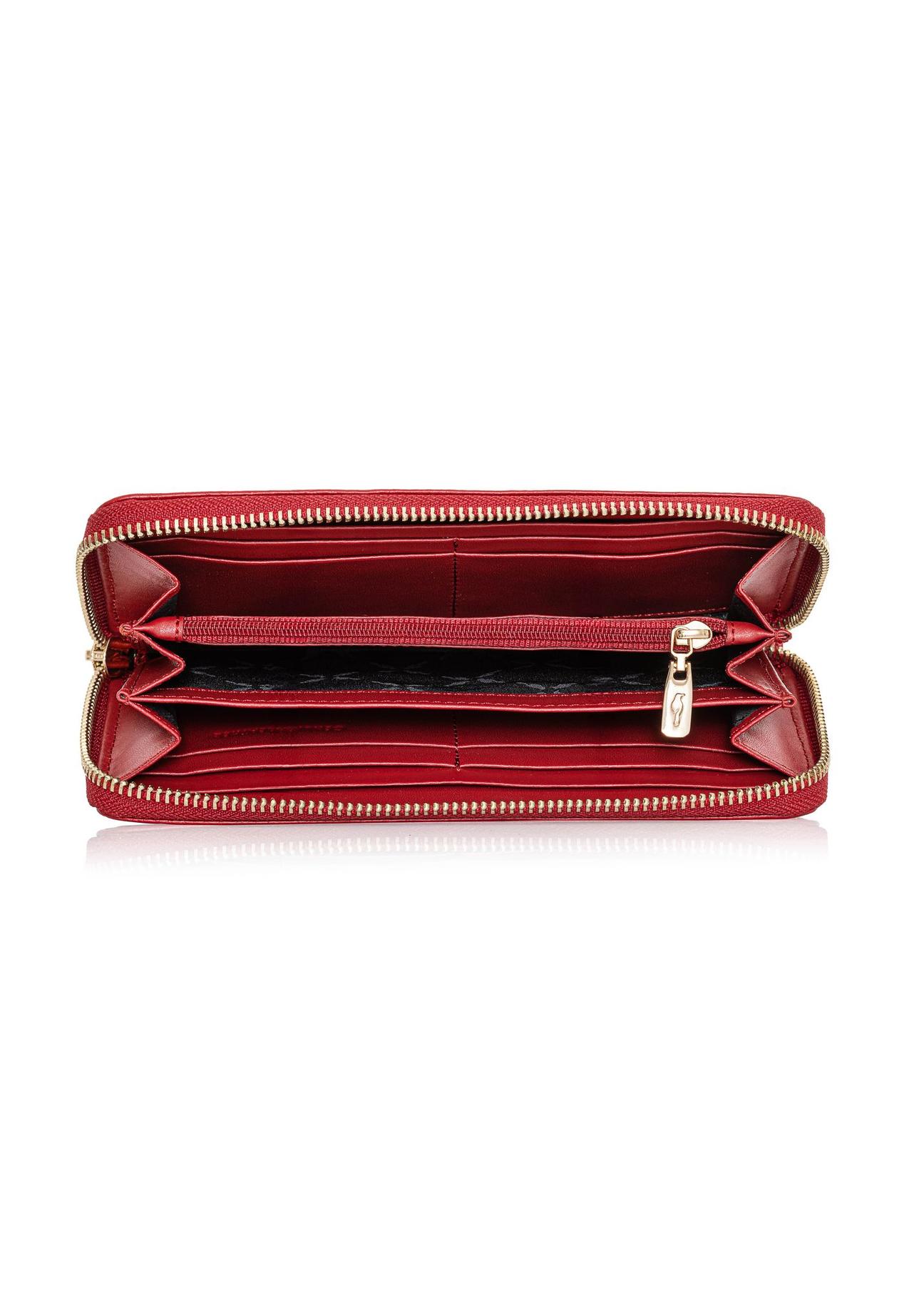 Red leather women's wallet PORES-0800E-41(Z24)-05