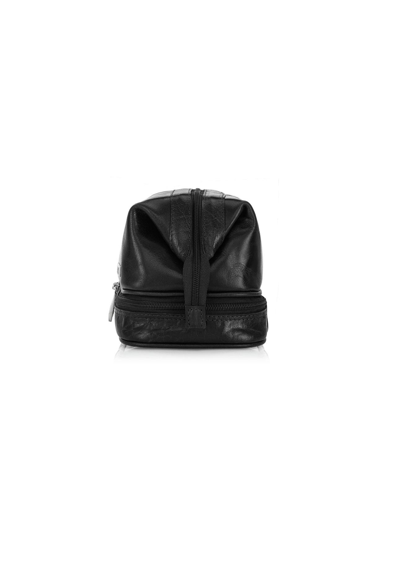 Black leather men's cosmetic bag VB-206A-99(KS)-03