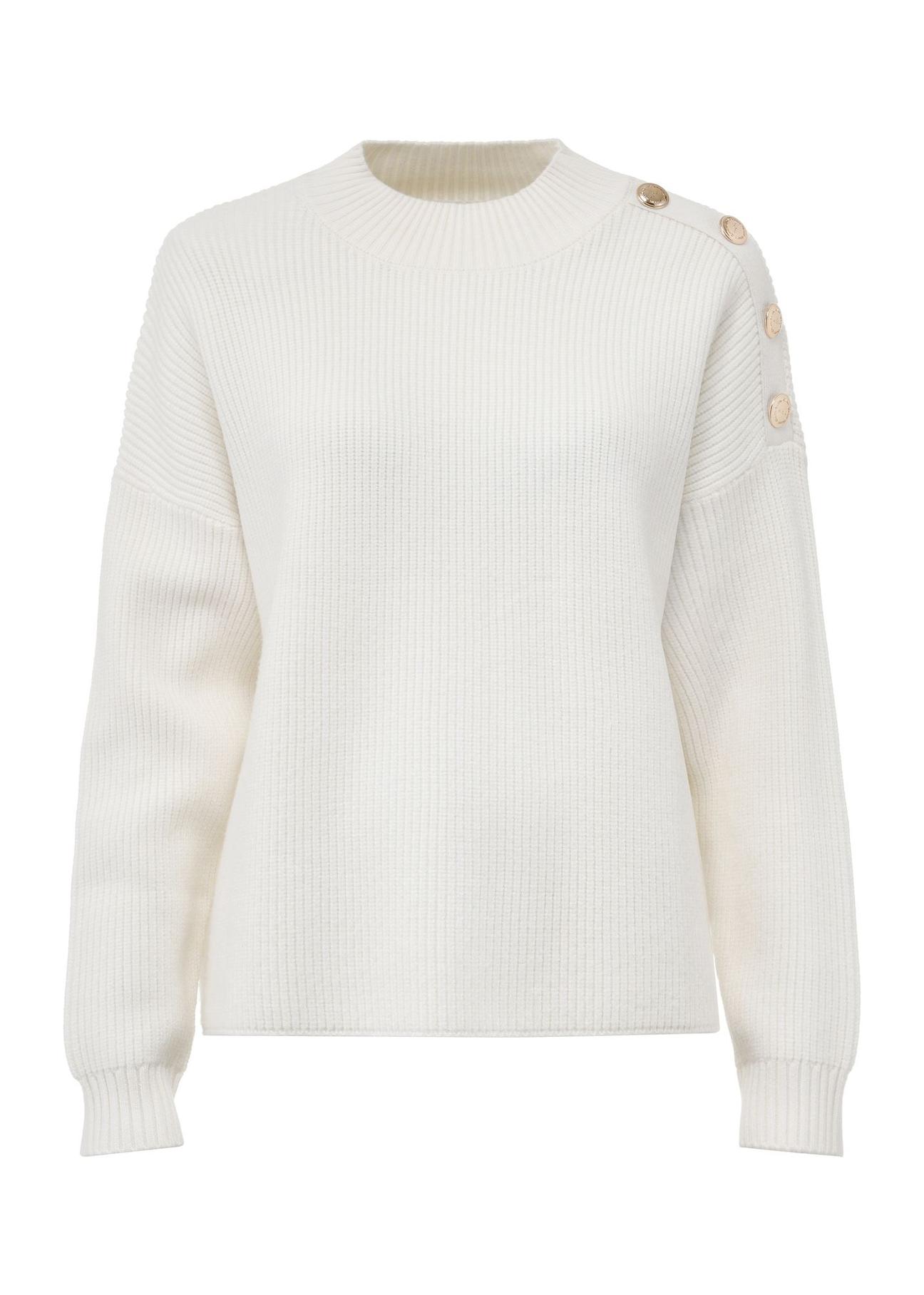 Cream loose women's sweater SWEDT-0222-12(Z24)-01