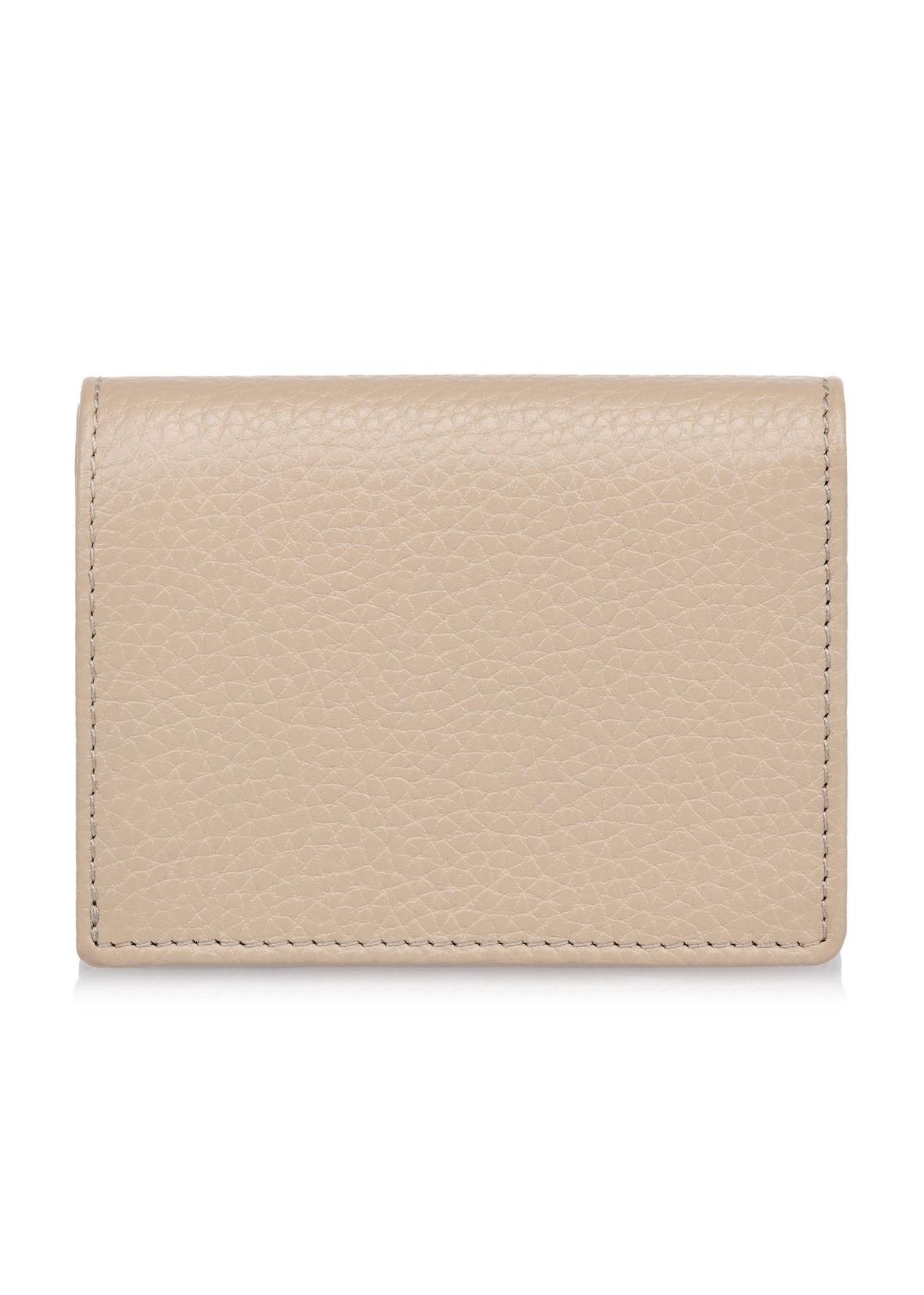 Beige leather women's wallet with RFID protection PORES-0807RFID-82(W24)-02