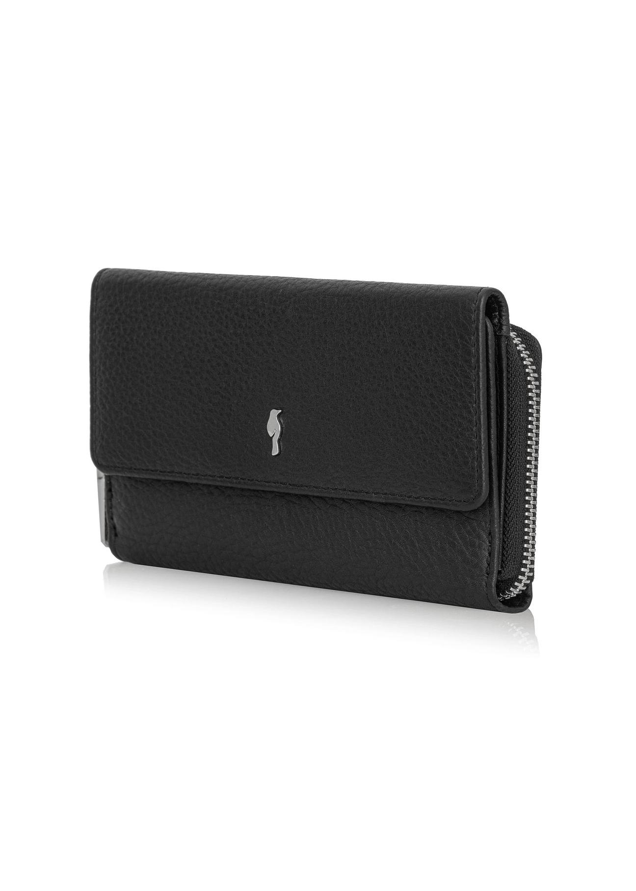 Large black leather women's wallet PORES-0801P-99(Z24)-04