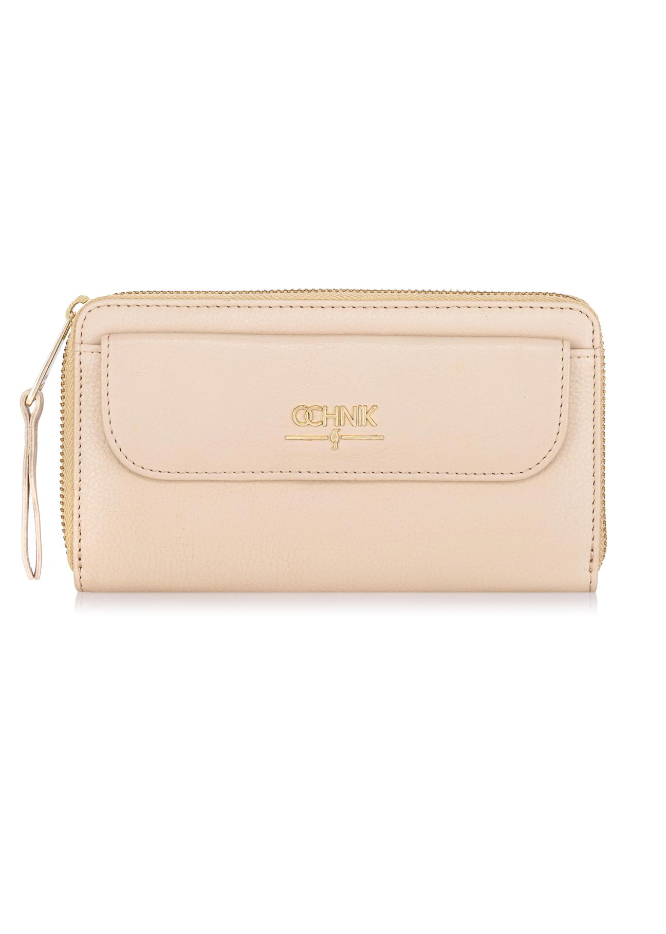 Large cream leather women's wallet PORES-0850-81(W23)-01