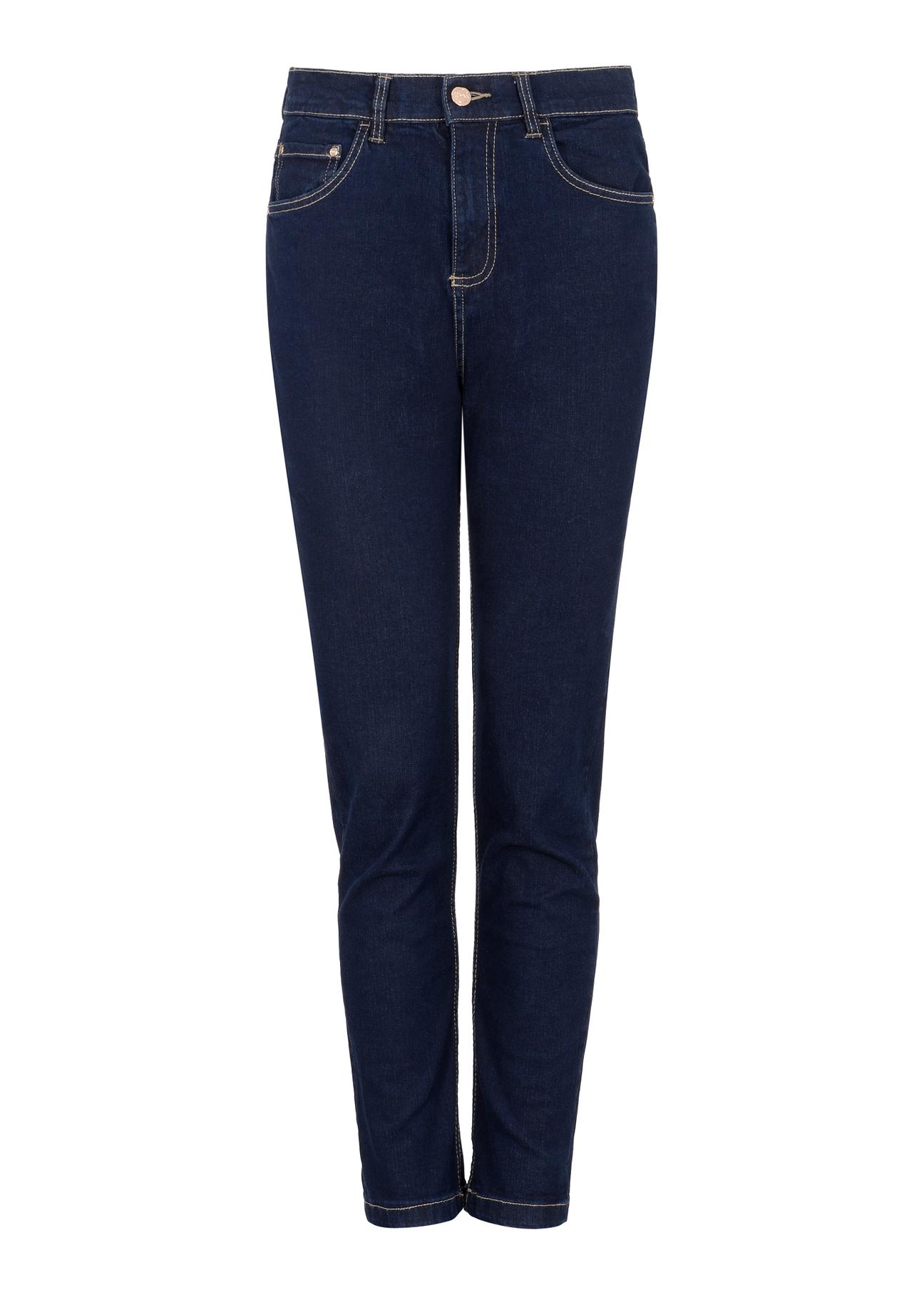 Navy blue women's pants JEADT-0008-69(W23)-04