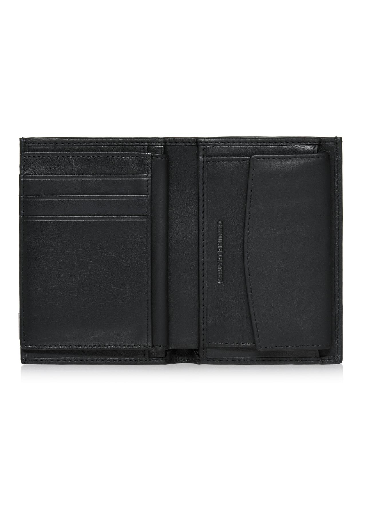 Black leather men's wallet PORMS-0145-99(Z23)-03