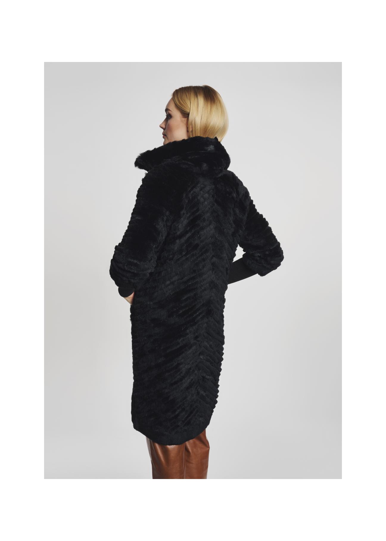 Women's fur coat with zipper closure FUTDF-0055-5501(Z22)-04