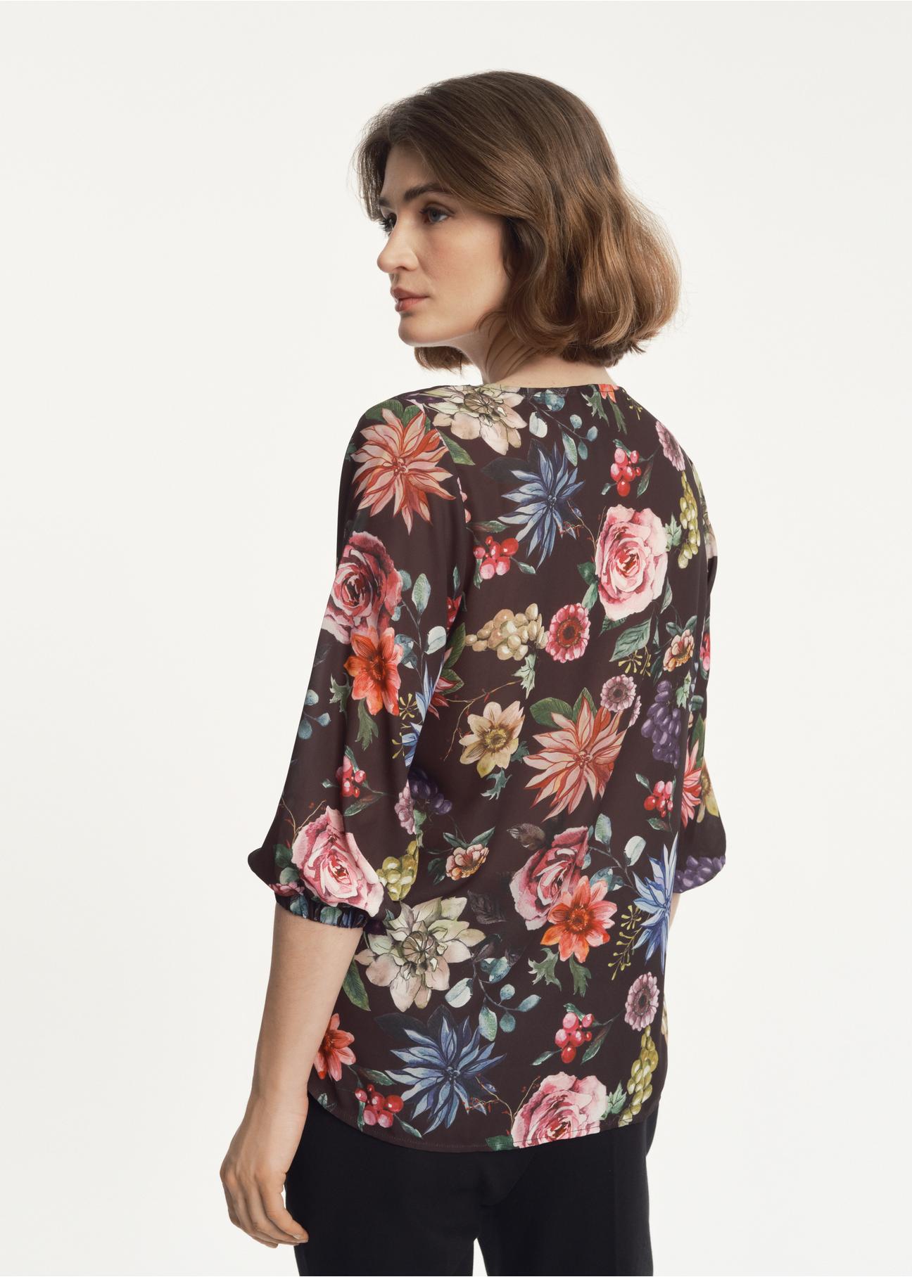 Lightweight floral blouse for women BLUDT-0167-98(Z23)-02