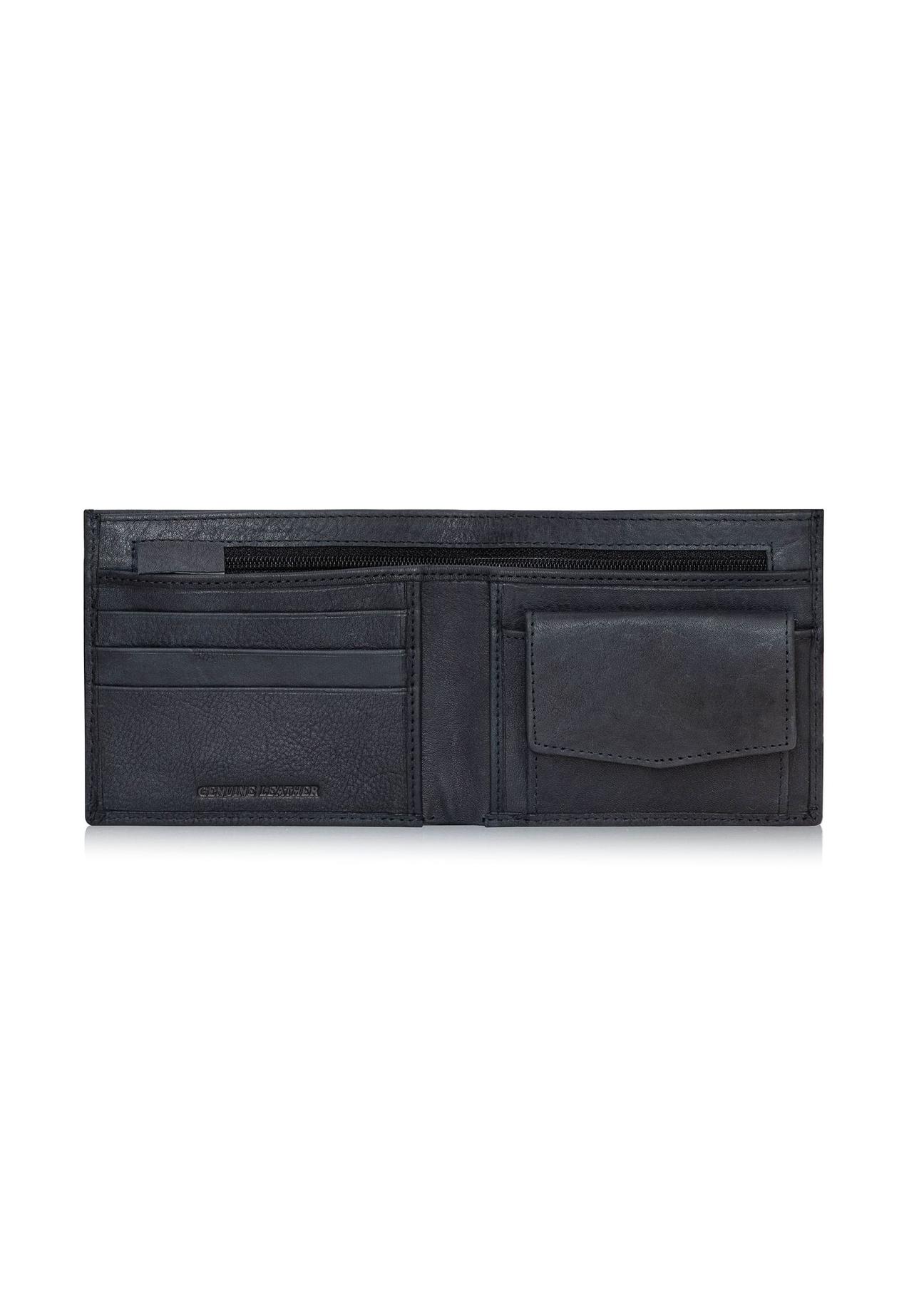 Men's wallet black classic without clasp PORMS-0206-69(Z24)-04