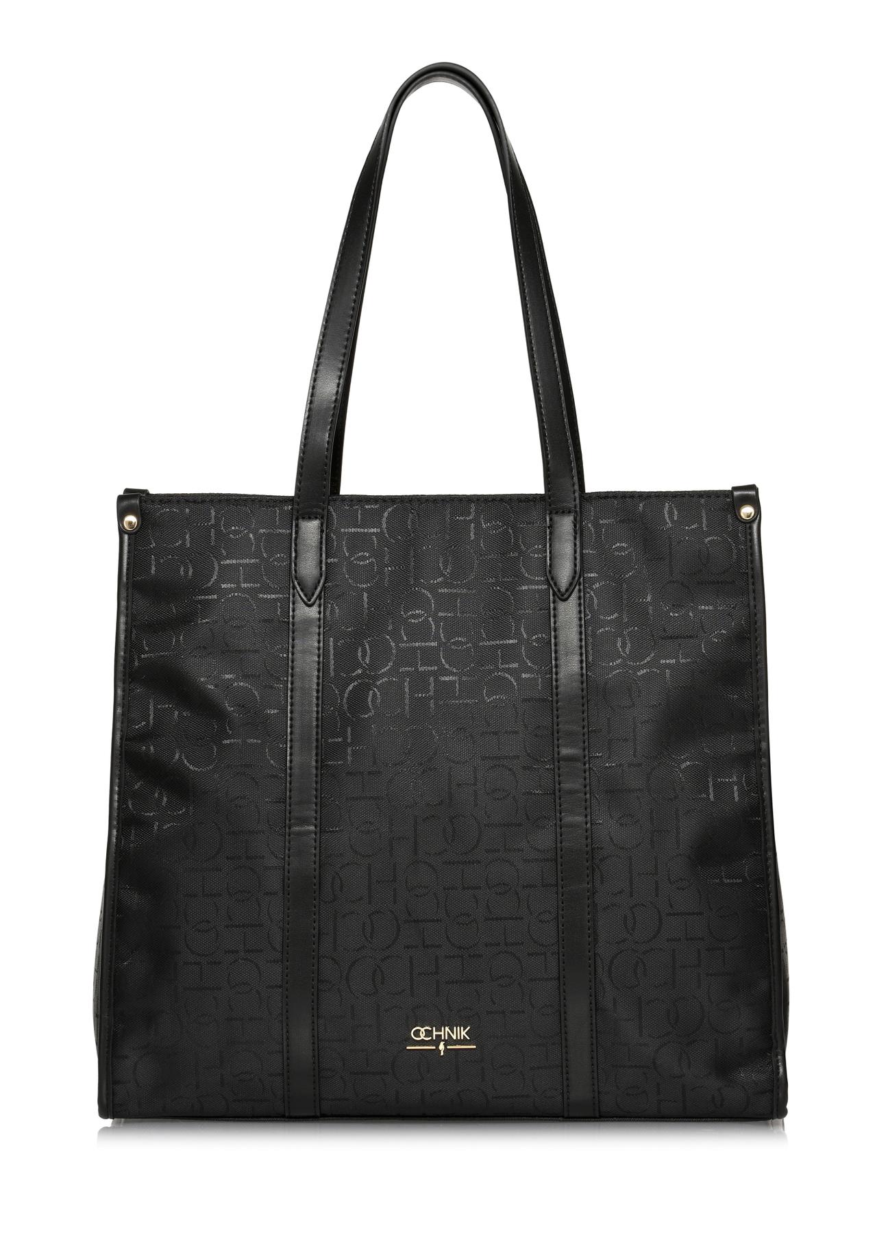 Black women's shopper bag TOREN-0279-99(W24)-01