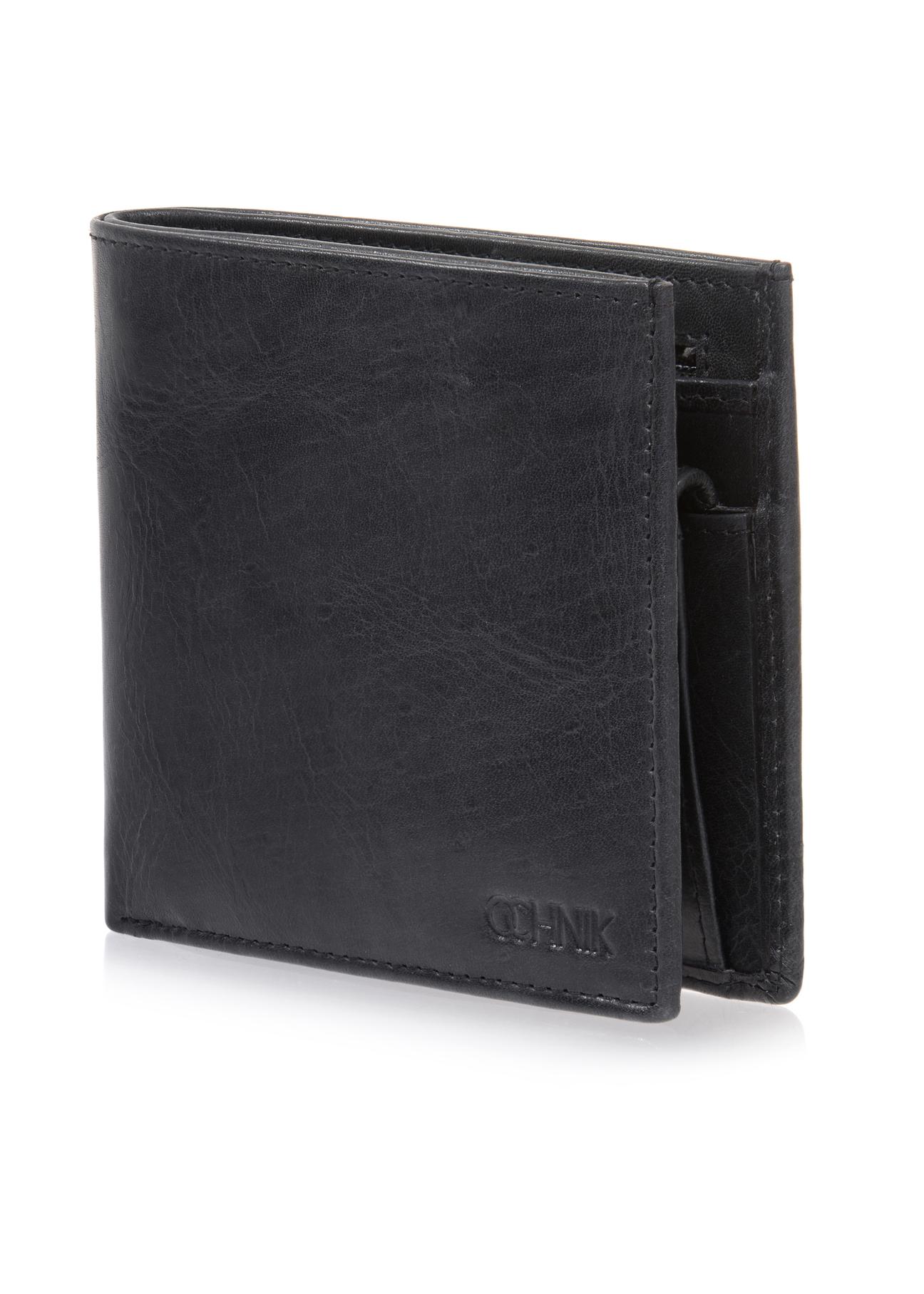 Men's navy blue leather wallet PORMS-0547-69(W23)-03