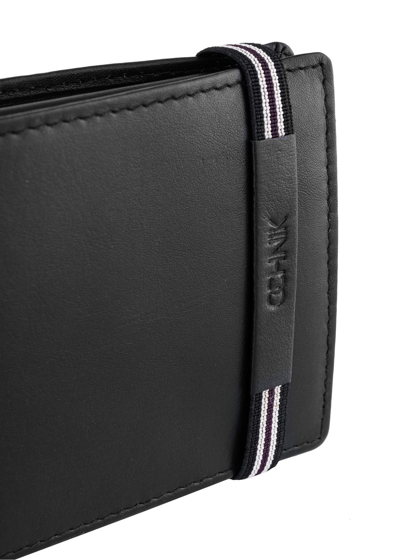 Men's leather wallet with elastic band PORMS-0517-99(W24)-06