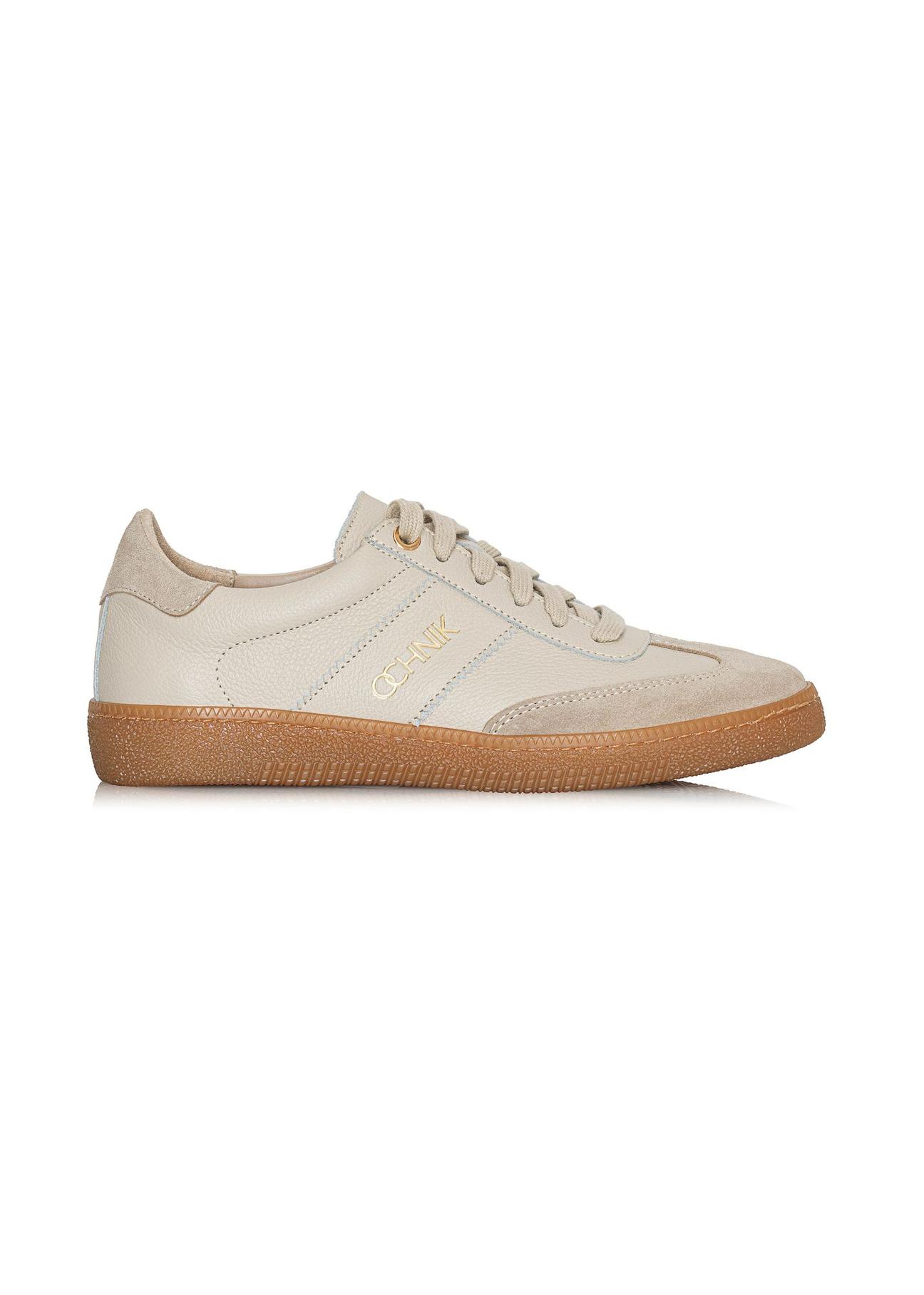 Beige leather women's sneakers BUTYD-1143-81(Z24) photo 3