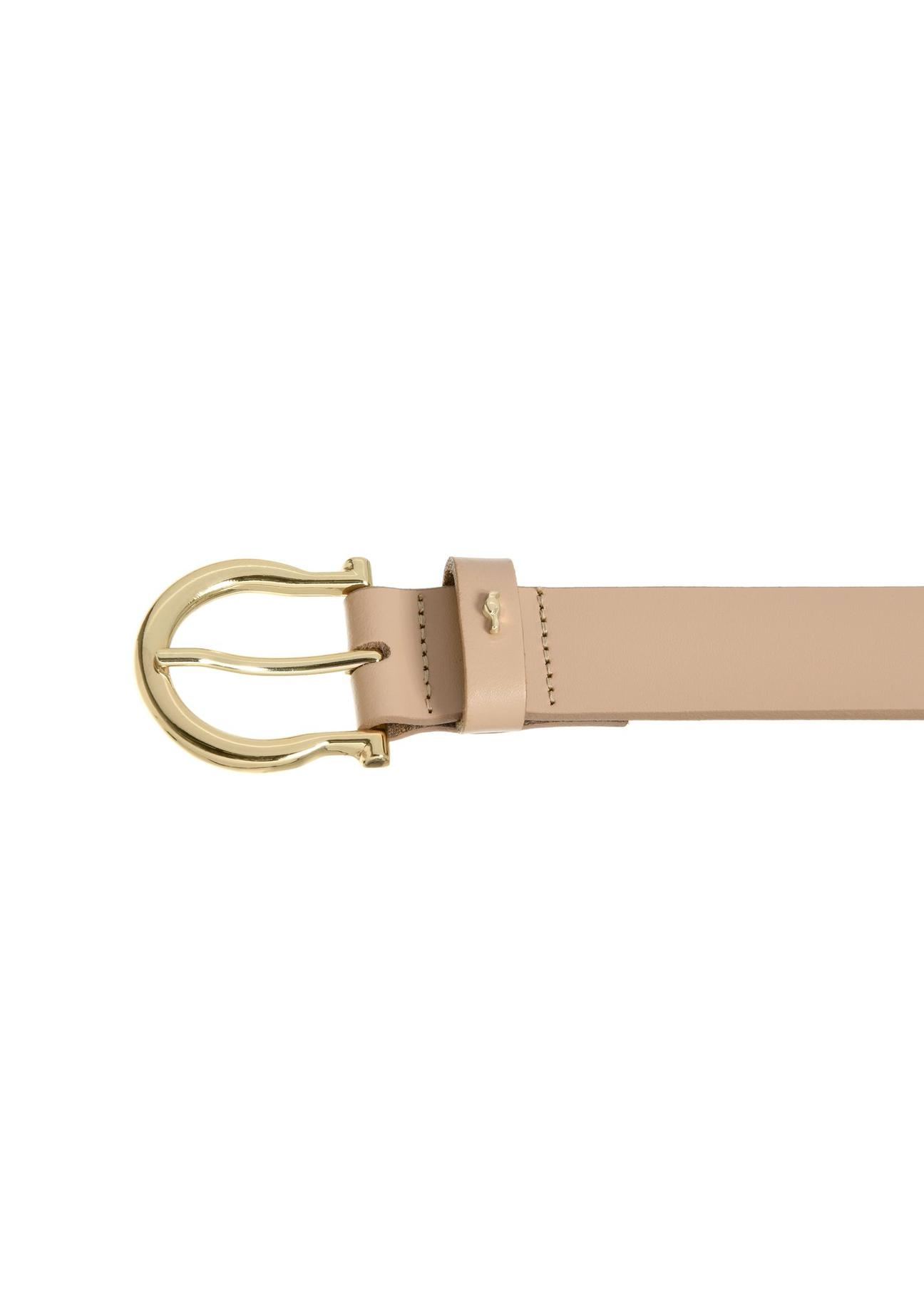 Beige leather women's belt PASDS-0274A-81(W24)-03