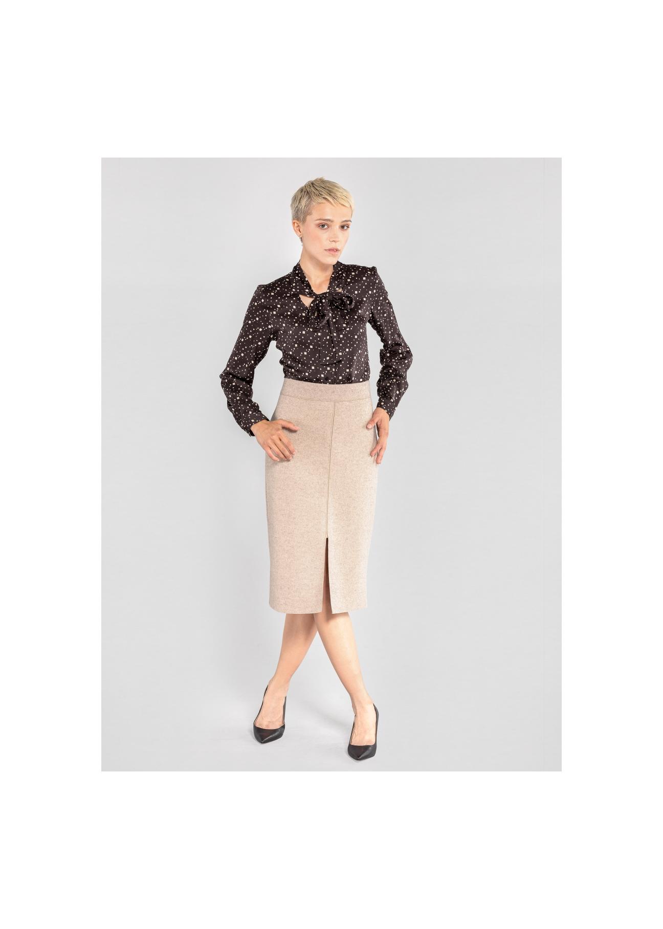 Beige pencil skirt SPCDT-0037-81(Z20)-02