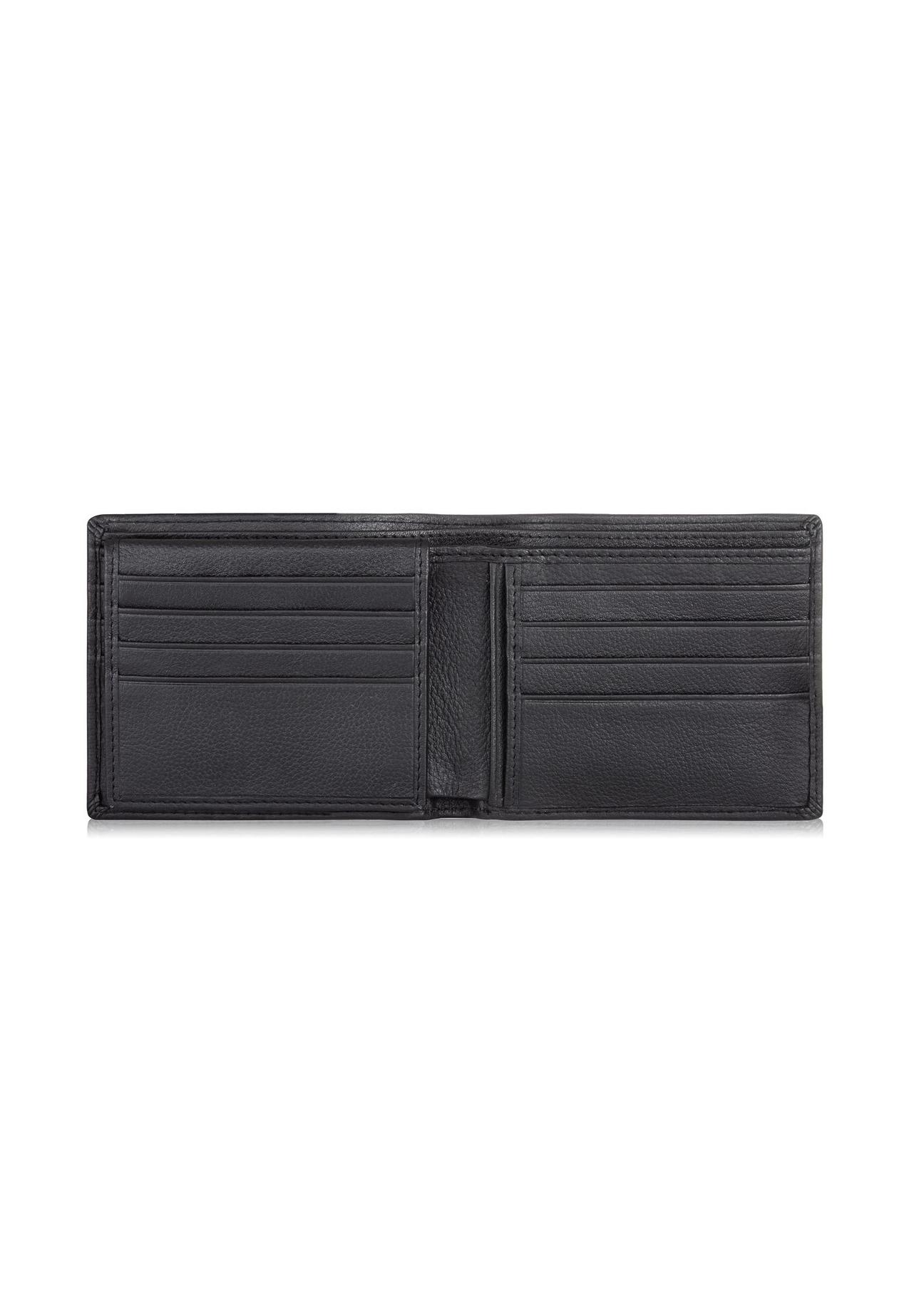 Men's leather wallet with stitching PORMS-0523-99(W23)-04