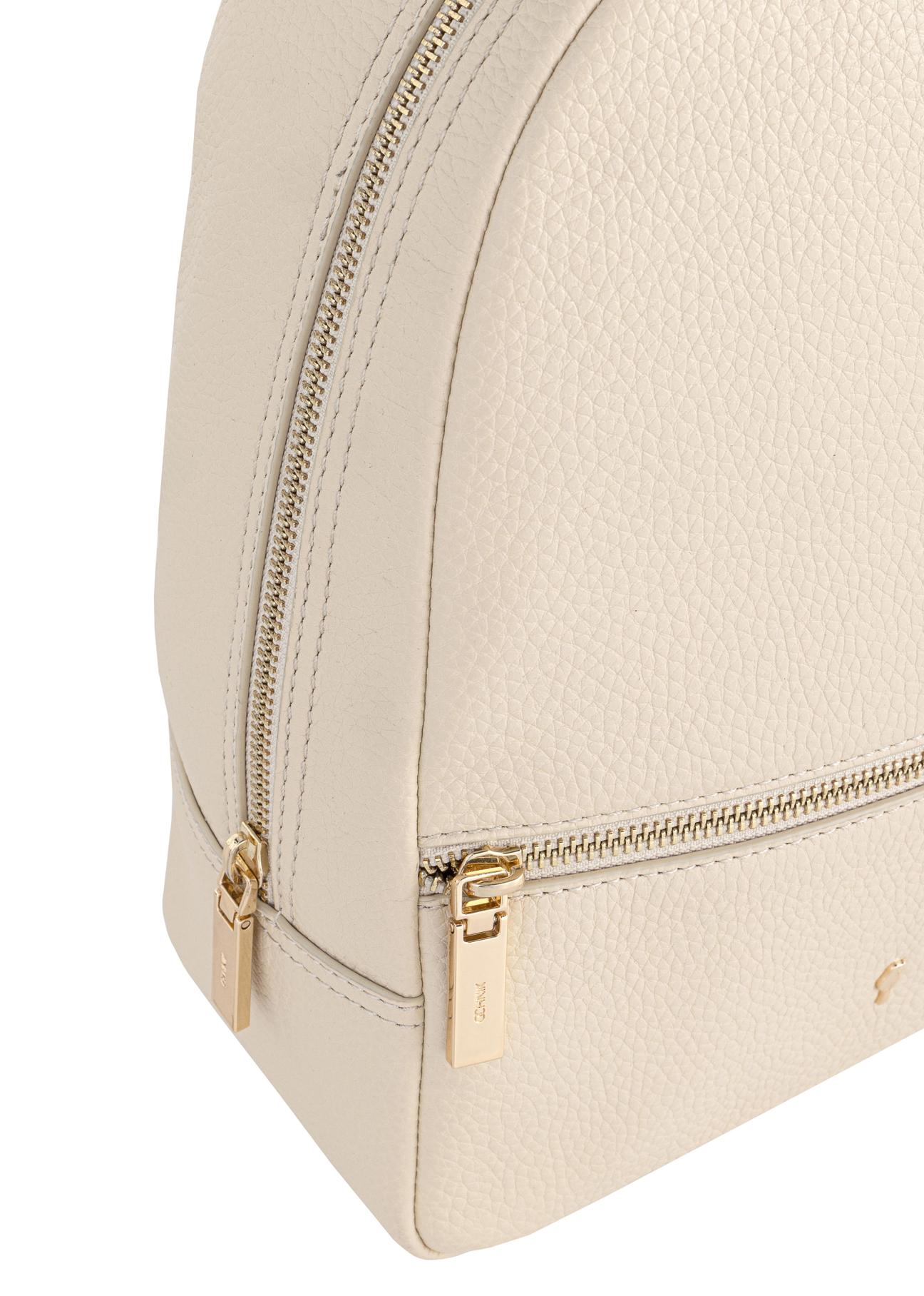 Cream leather women's backpack TORES-0898A-12(W24)-05