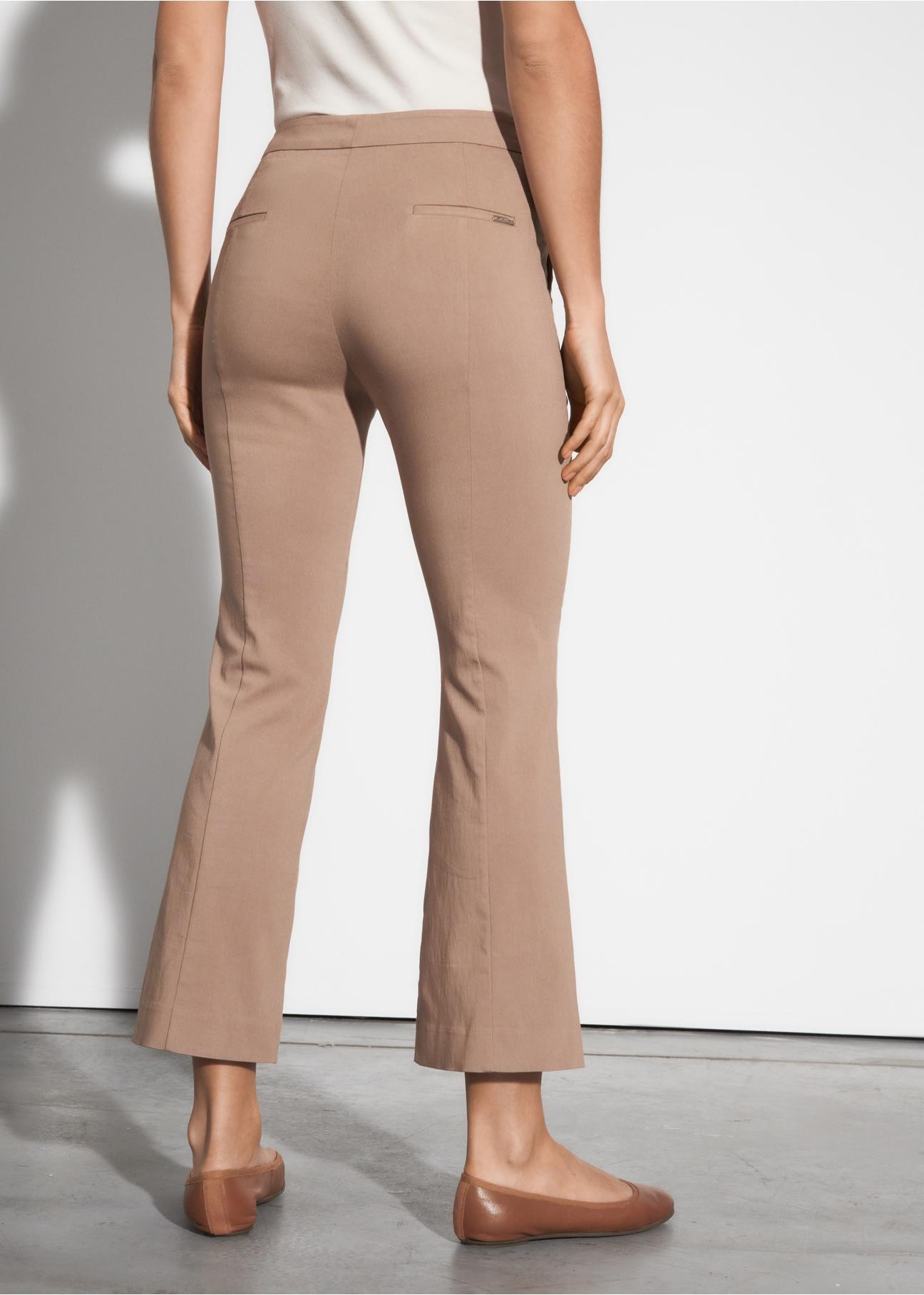 Beige women's pants SPODT-0079-24(W23)-02