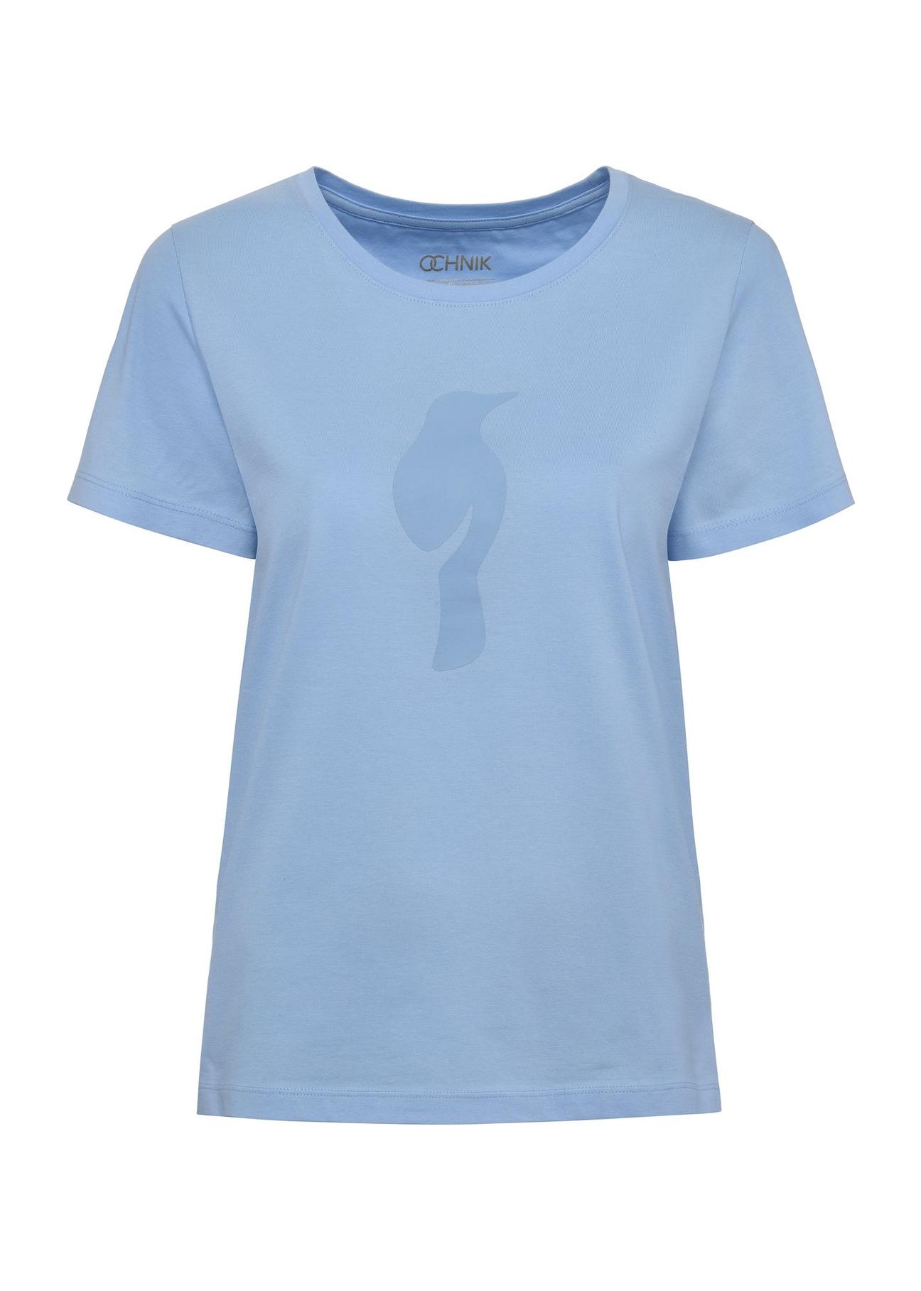 Blue women's t-shirt with logo TSHDT-0133-60(W25)