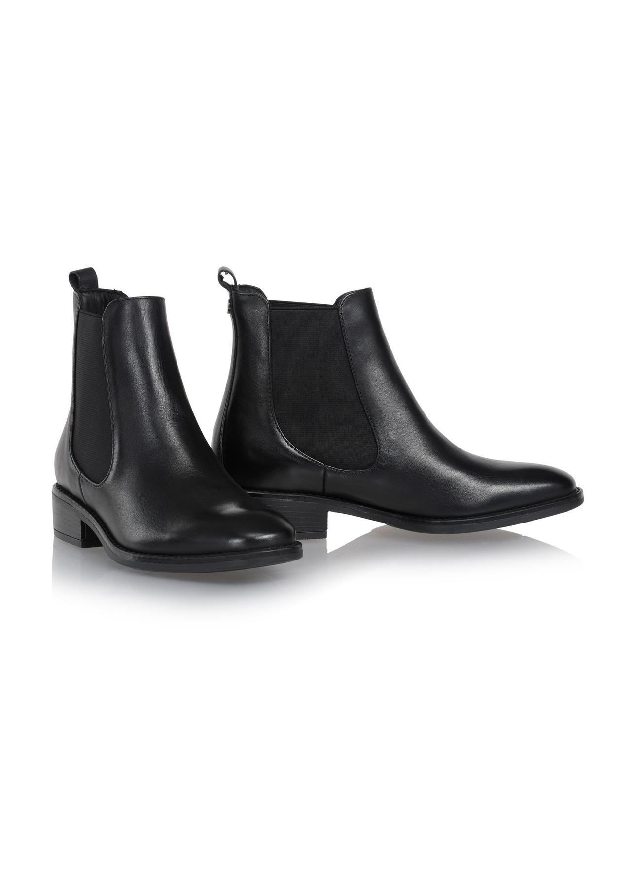 Women's black leather boots BUTYD-0936A-99(Z23)-02