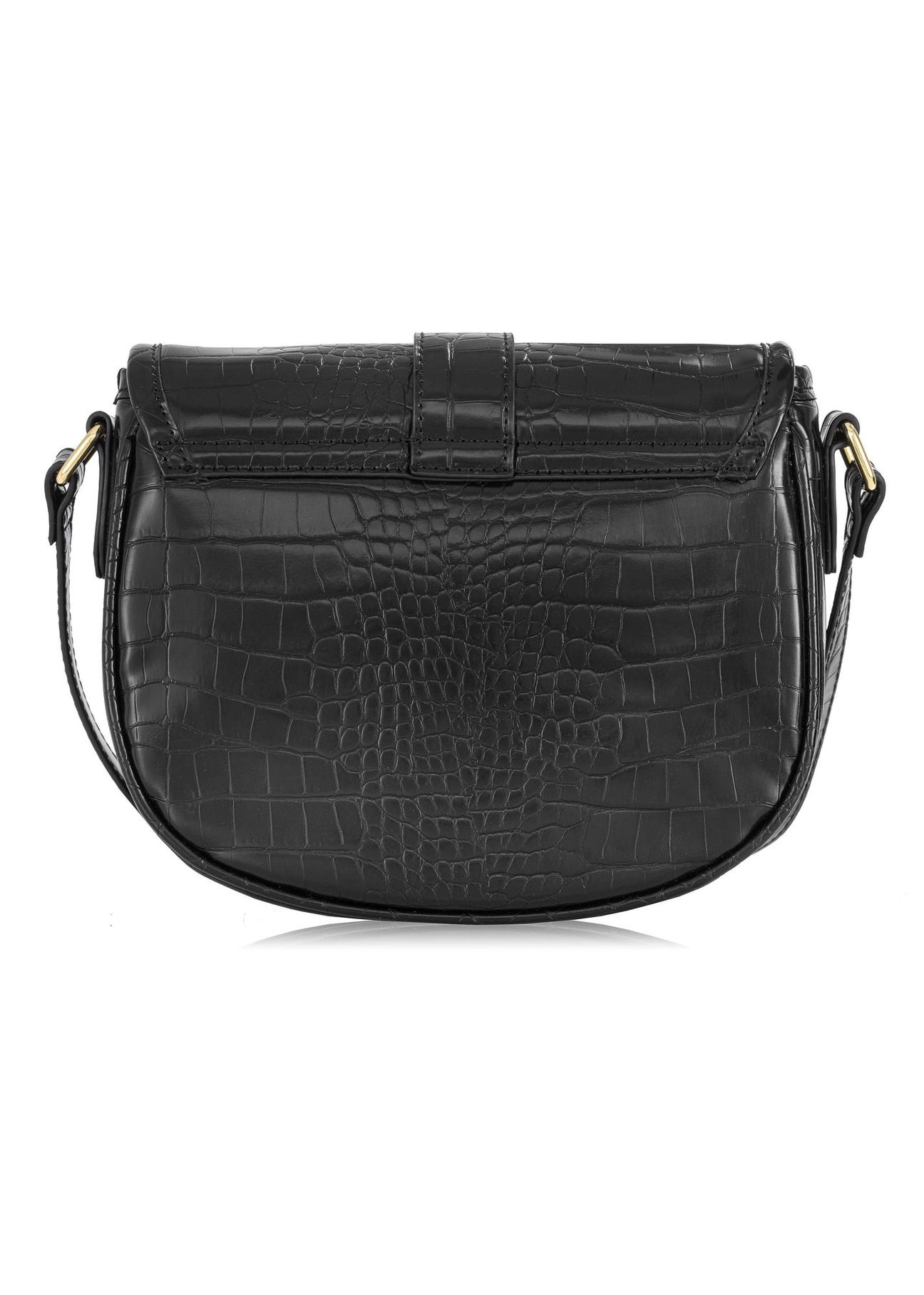 Black rounded mailbag croco TOREC-0756A-97(W24)-04