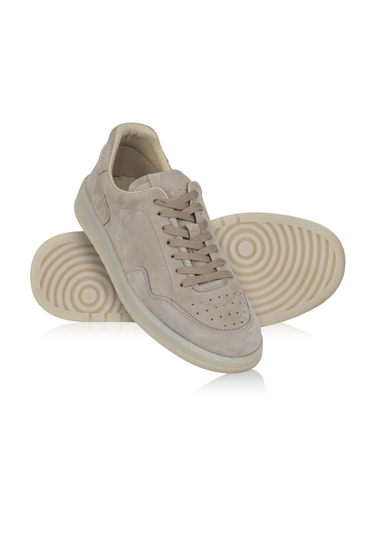 Beige leather men's sneakers BUTYM-0456-93(W24)-04