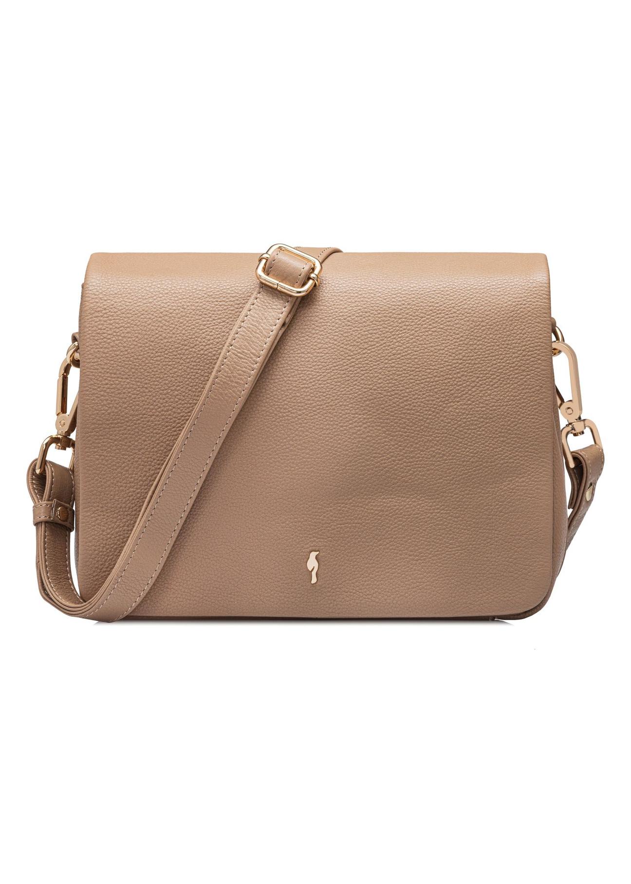 Beige leather women's handbag TORES-0911D-81(W25)-01