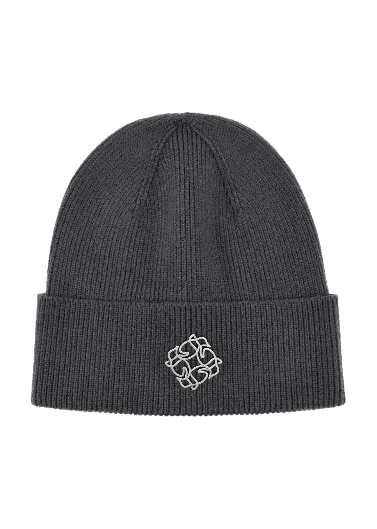 Women's grey winter cap CZADT-0172-91(Z23)-02