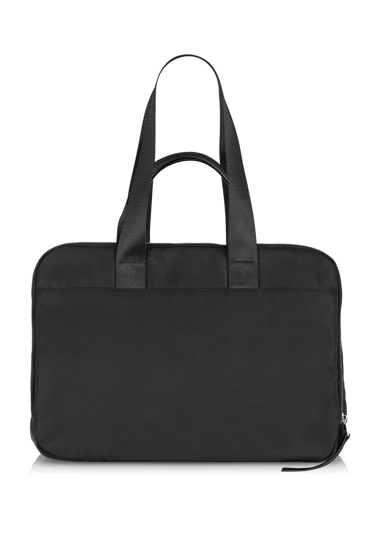 Three compartment black briefcase for women TOREN-0276-99(W24)-04