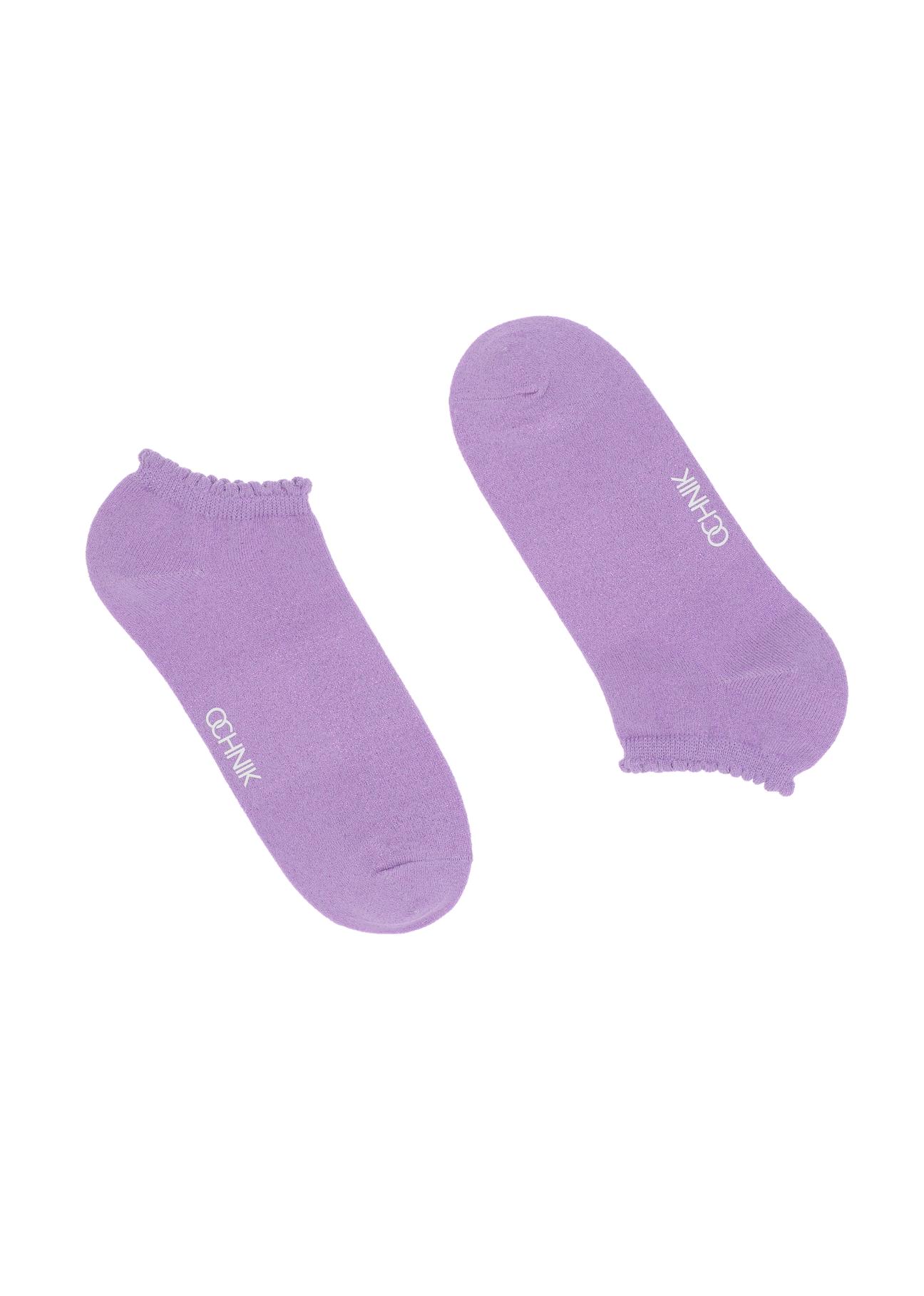 Women's short purple socks SKADT-0055A-72(W23)-01