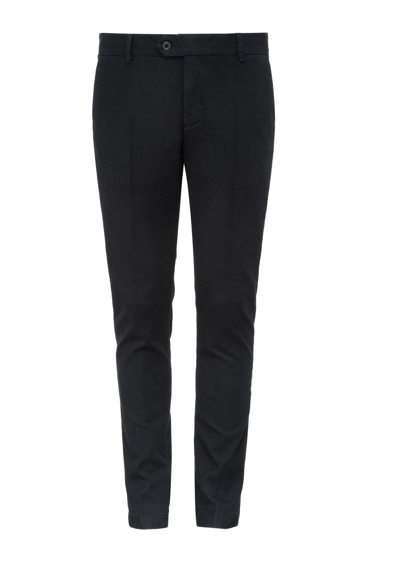 Black fitted men's trousers SPOMT-0100-99(Z24)