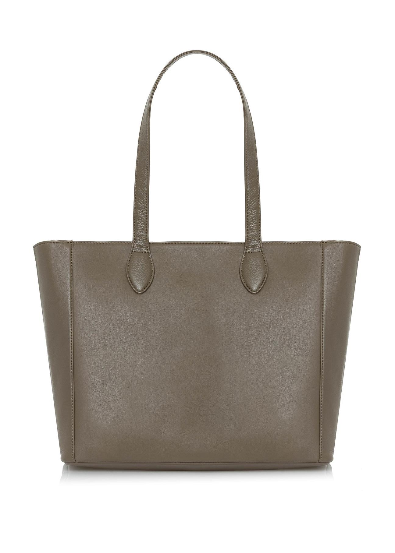 Large beige leather shopper bag TORES-0971-80(Z24)-04