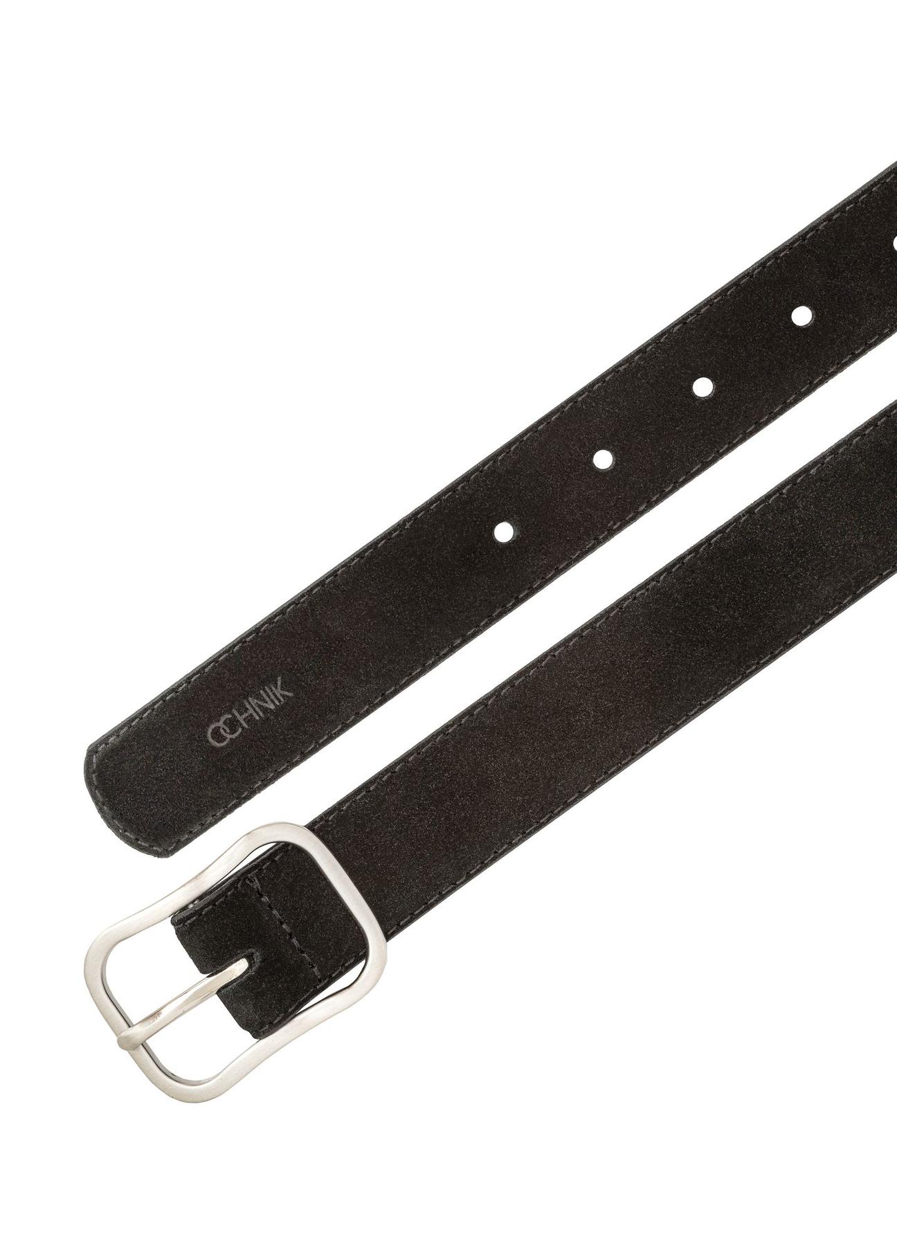 Black leather women's belt PASDS-0317-98(Z24)