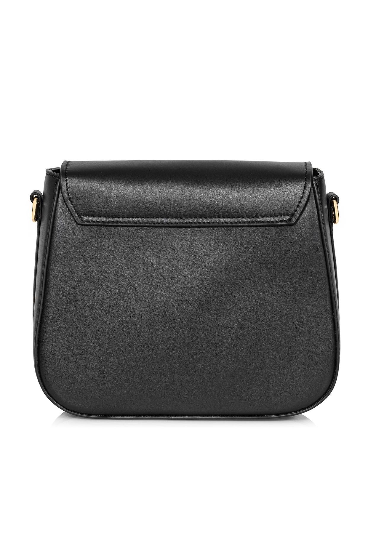 Black leather women's postbag TORES-1011-99(W24)-04