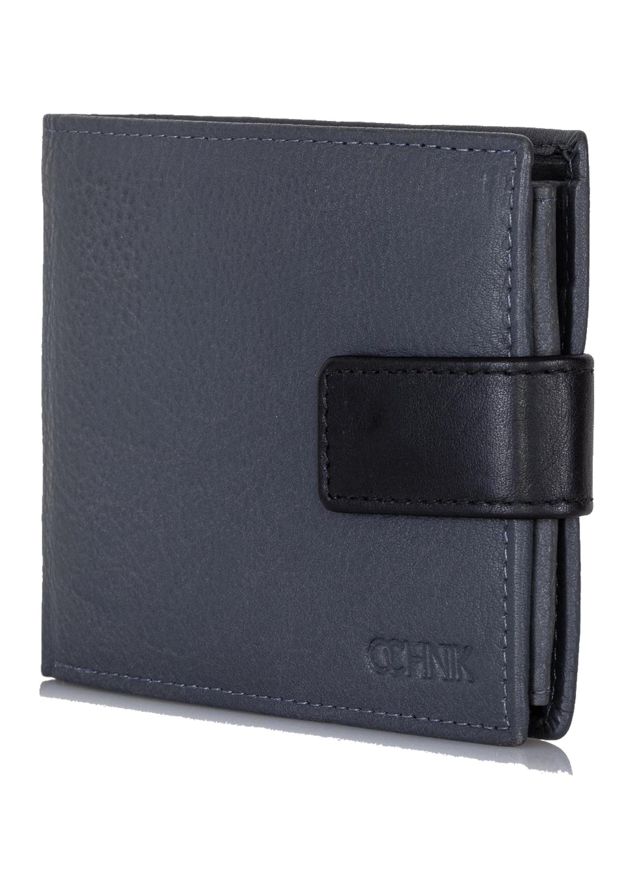 Small graphite leather men's wallet PORMS-0546-95(Z23)-02