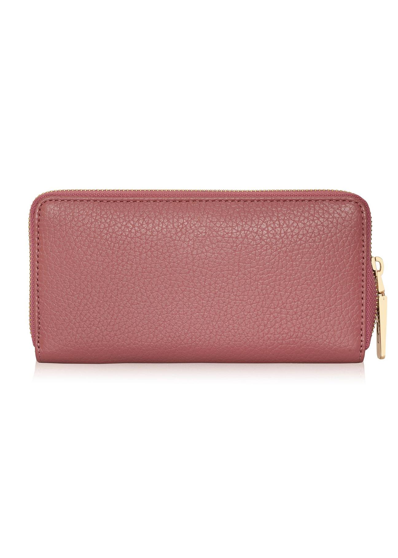 Pink leather women's wallet PORES-0800E-31(Z24)-04