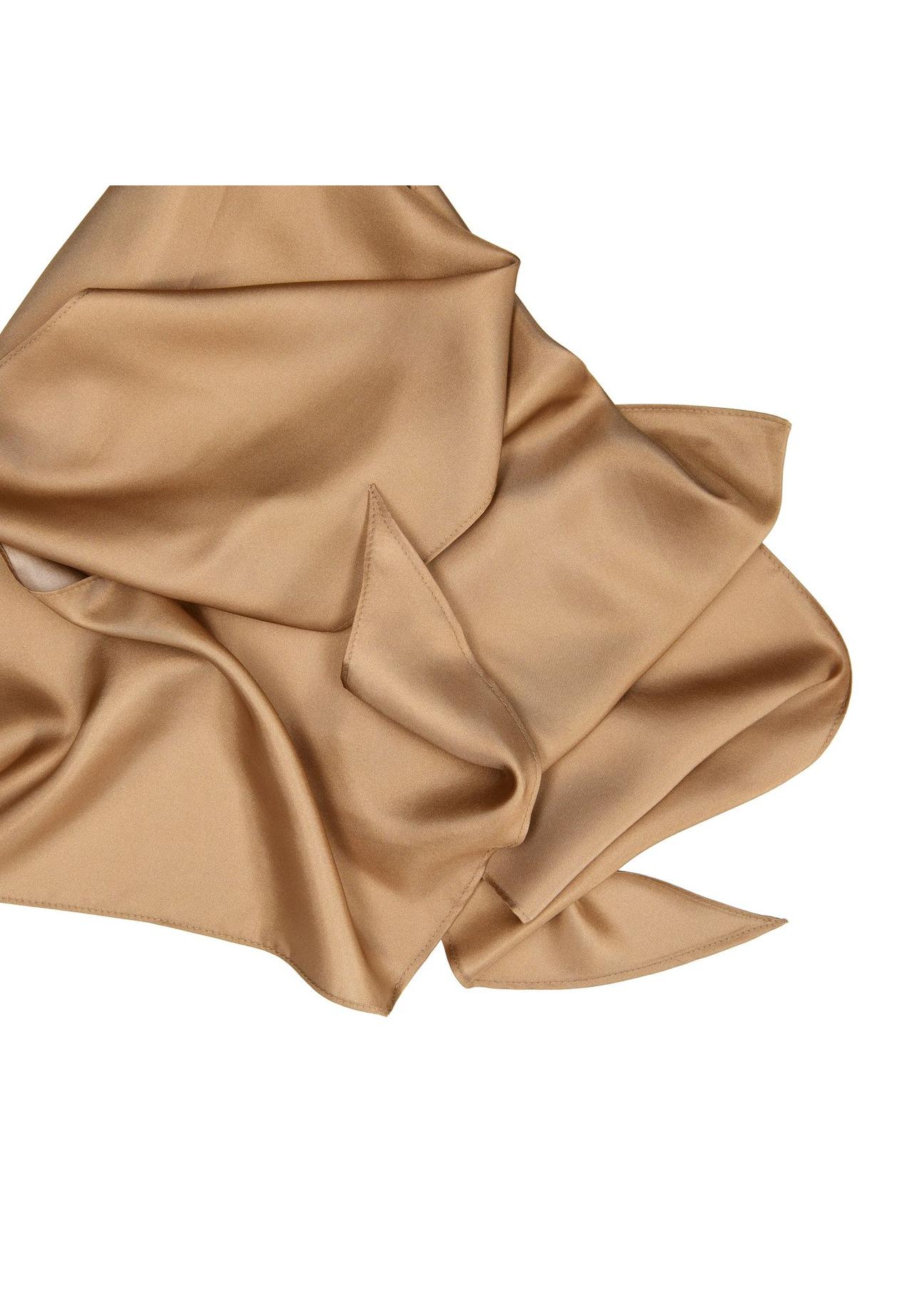 Silk beige women's scarf SZADT-0169-82(W24)-02