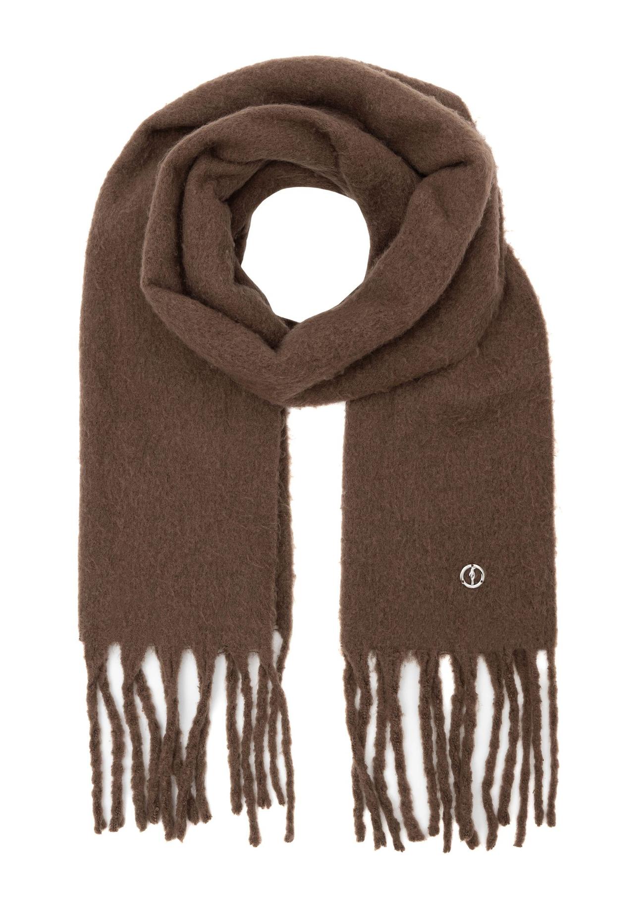 Brown women's winter scarf SZADT-0186-82(Z24)-04