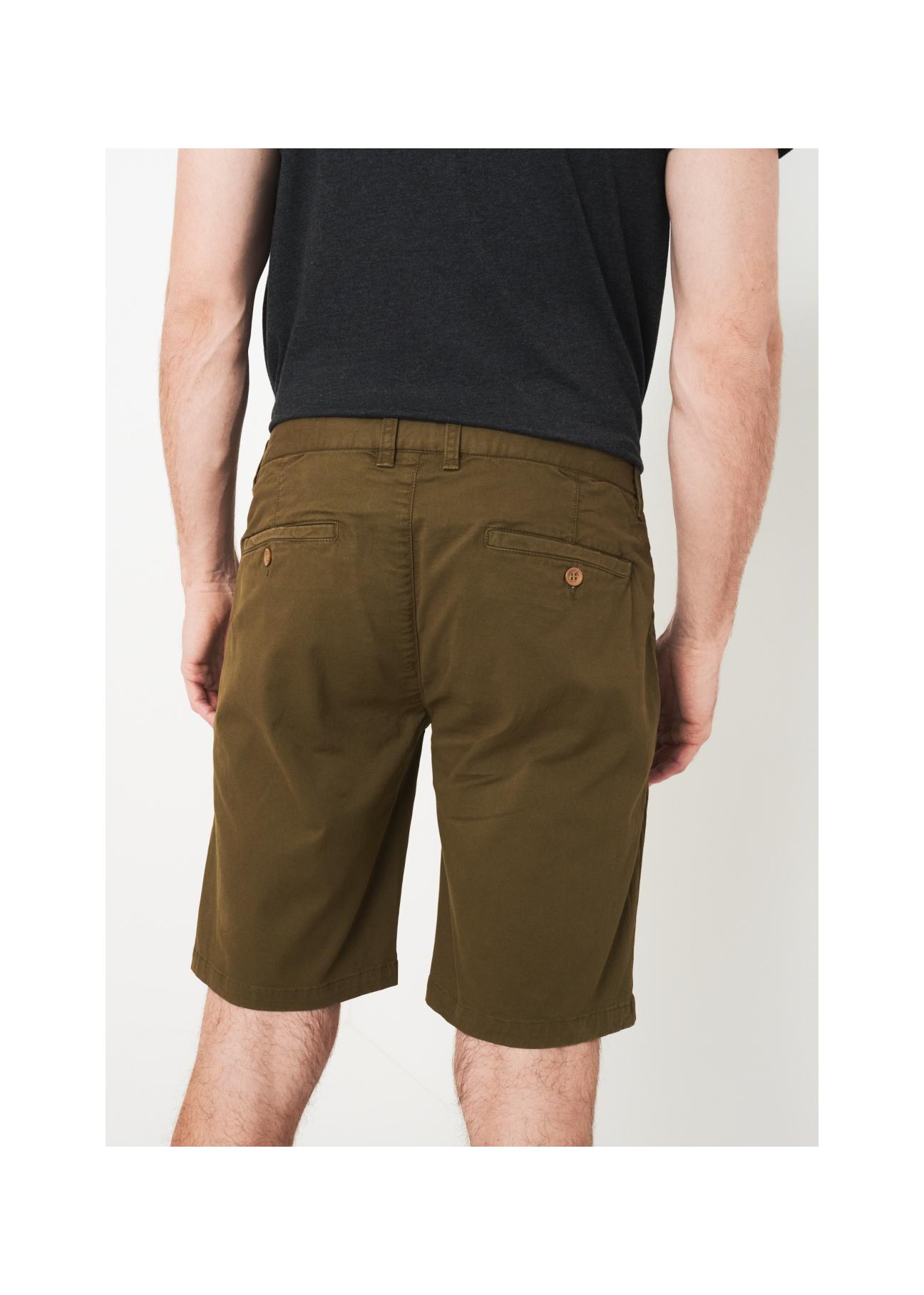 Khaki men's shorts SZOMT-0024-55(W23)-02