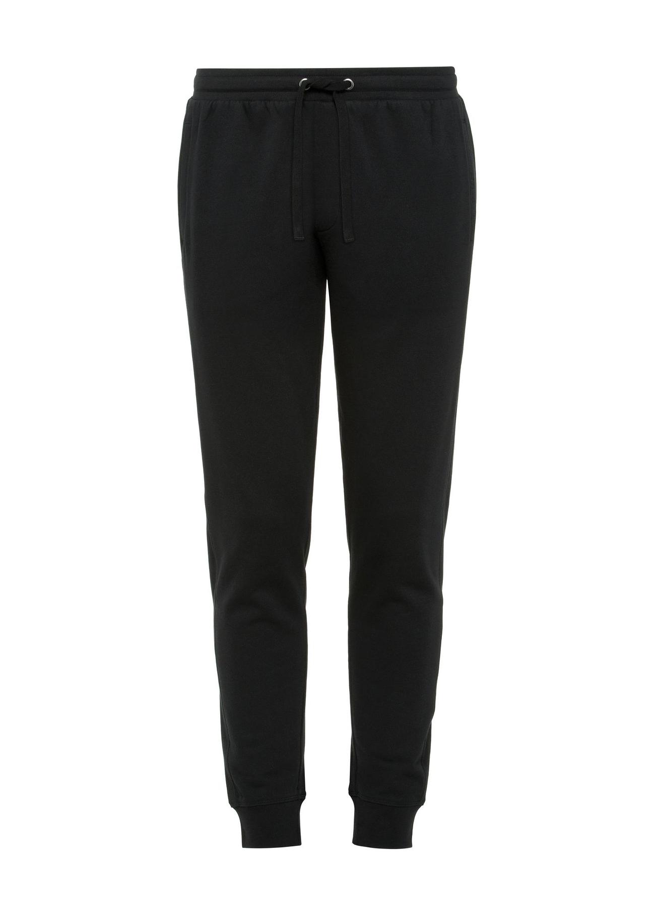 Black men's cotton trousers SPOMT-0107-99(W25)-01