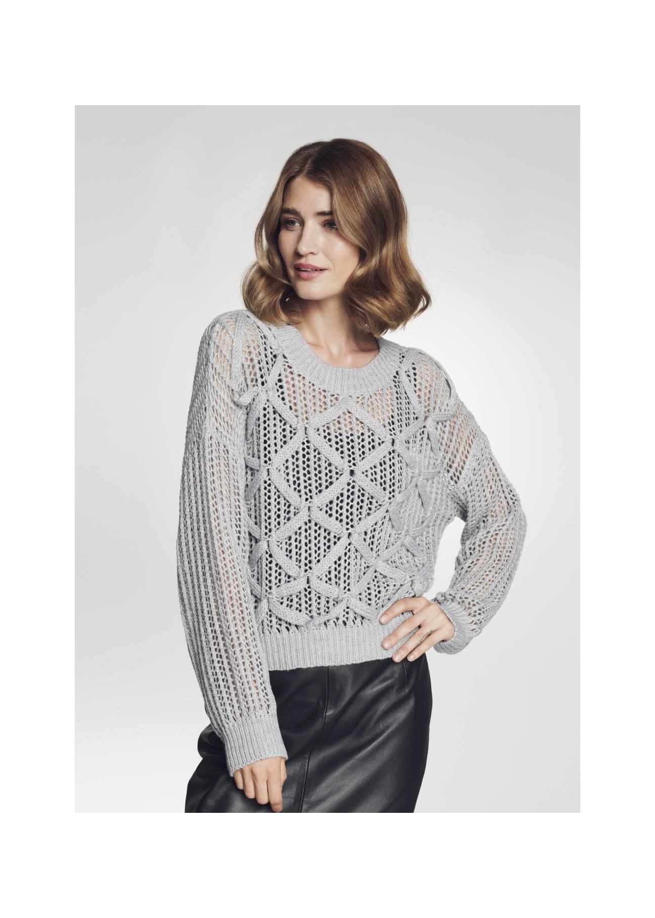 Grey women's sweater SWEDT-0140-91(Z21)-01