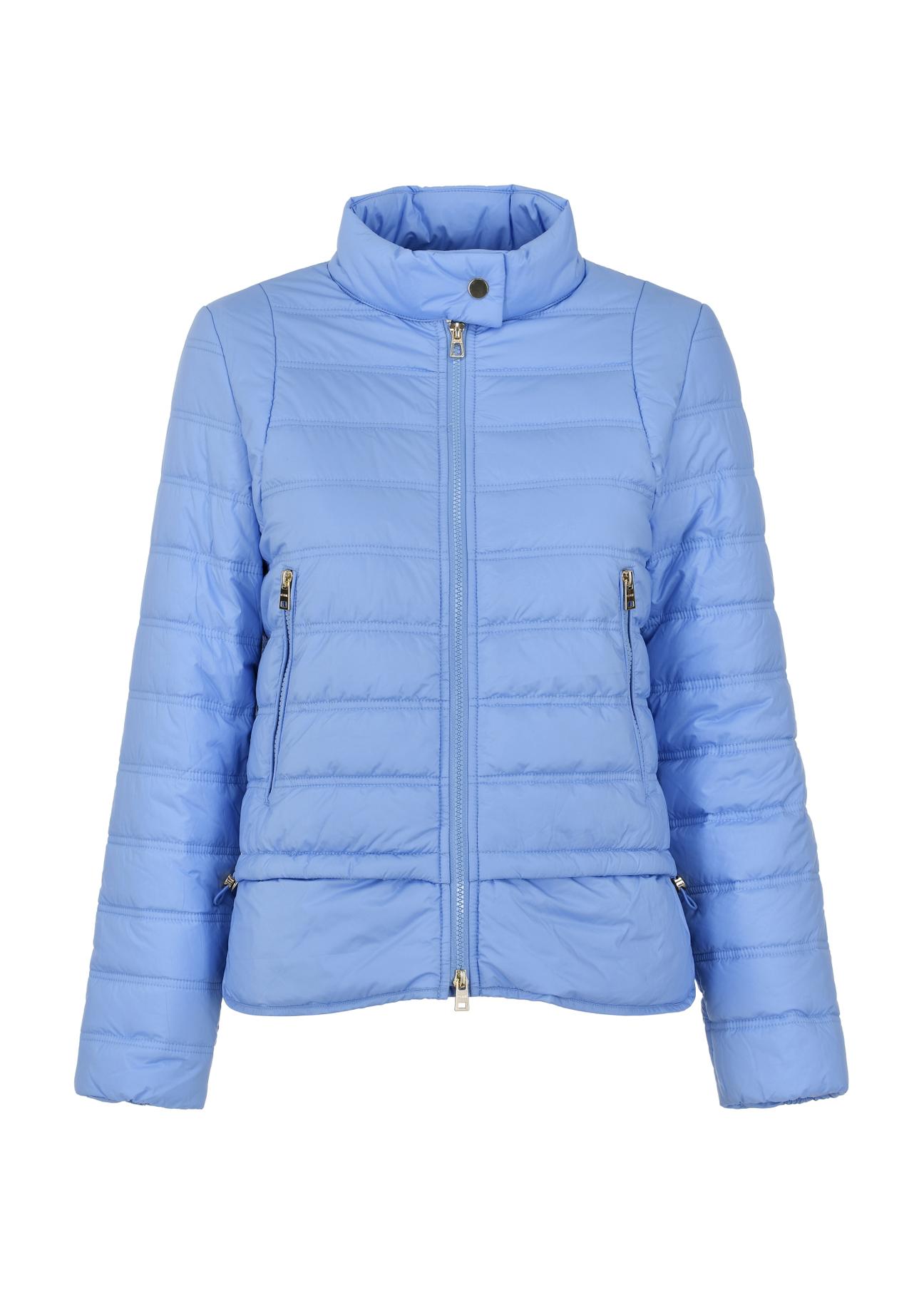 Women's blue quilted jacket KURDT-0500-61(W24)-03