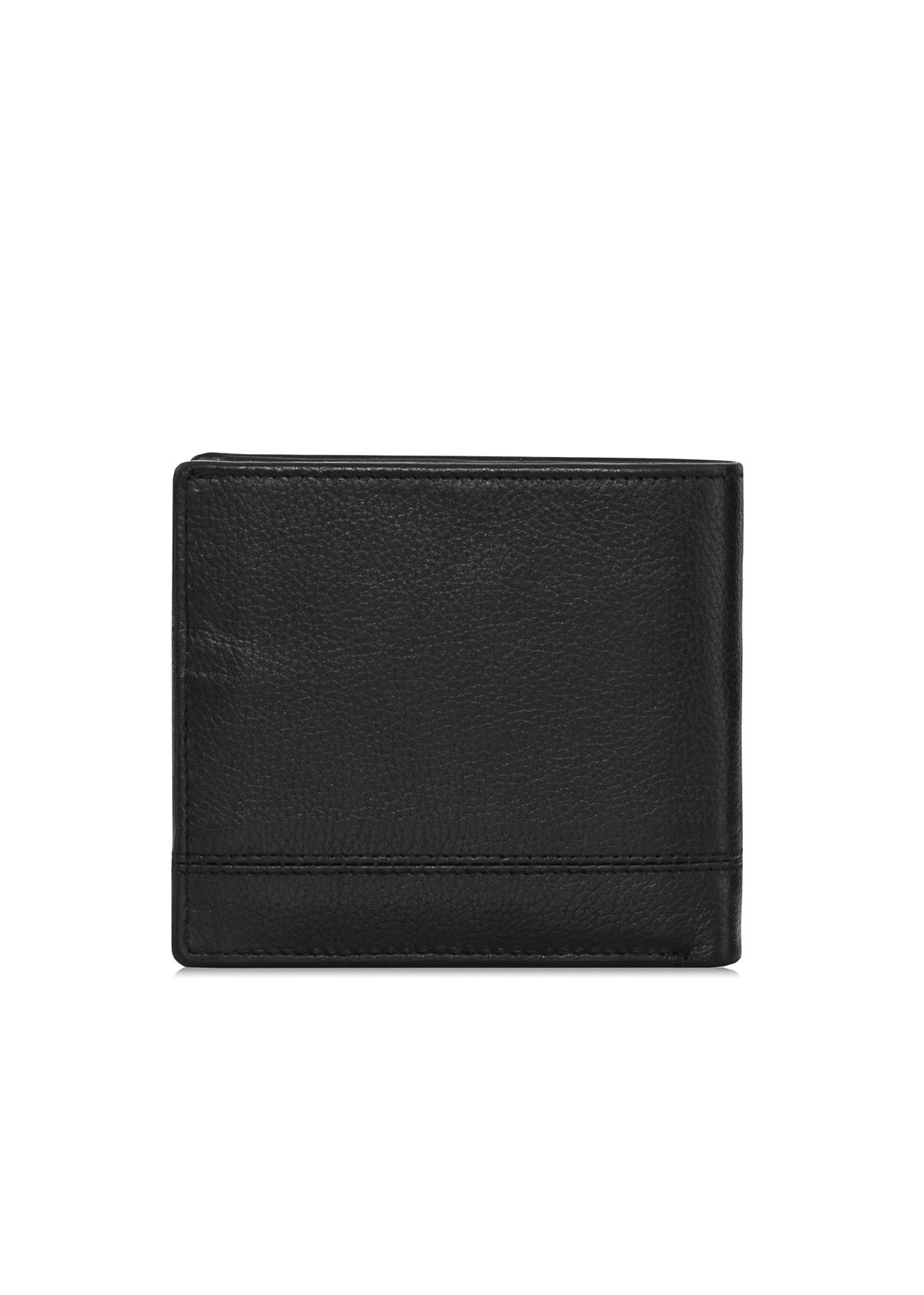 Men's black leather wallet PORMS-0009-99(W24)-03