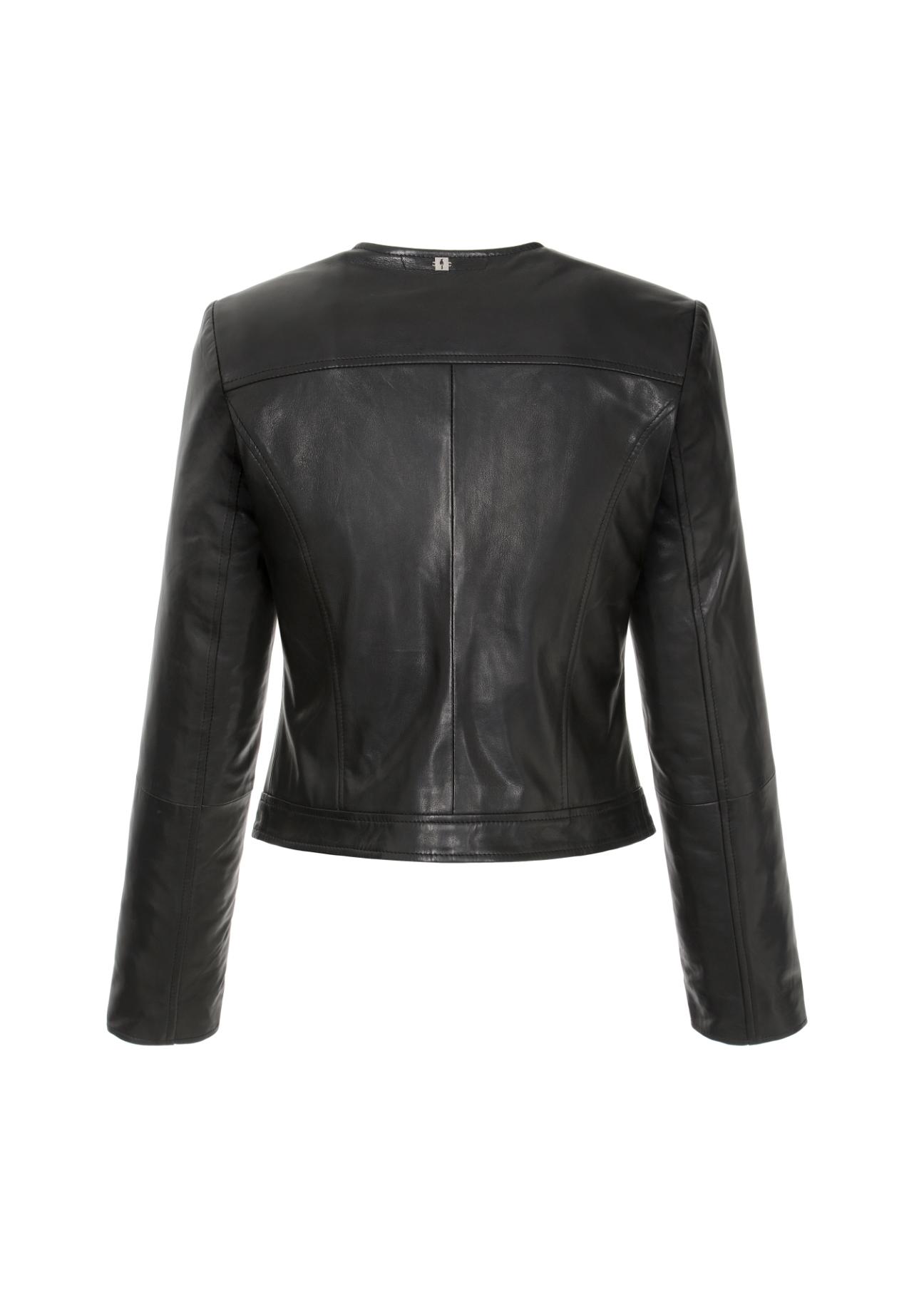 Women's short leather jacket KURDS-0294-4229(KS)-05