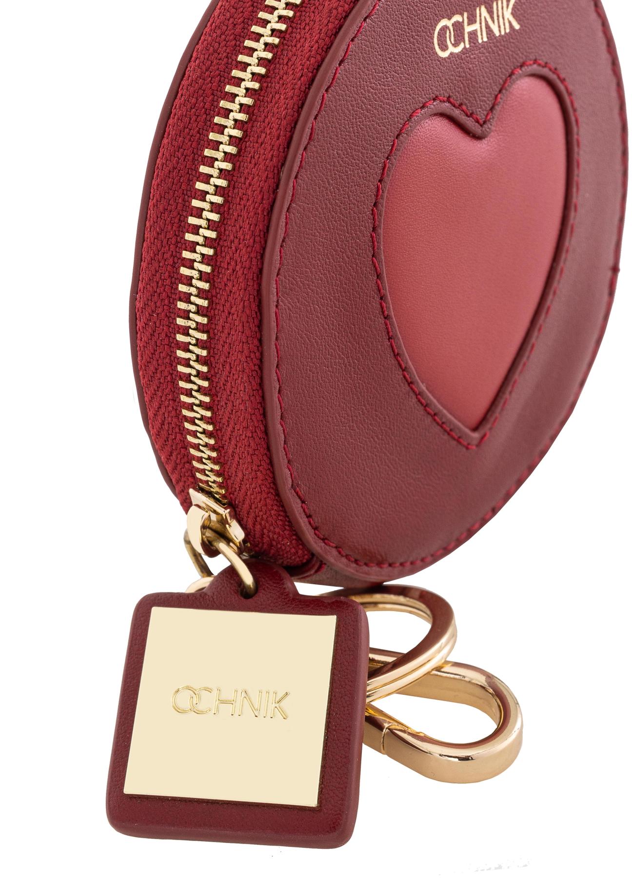 Round red leather ladies wallet PORES-0867-40(Z23)-06