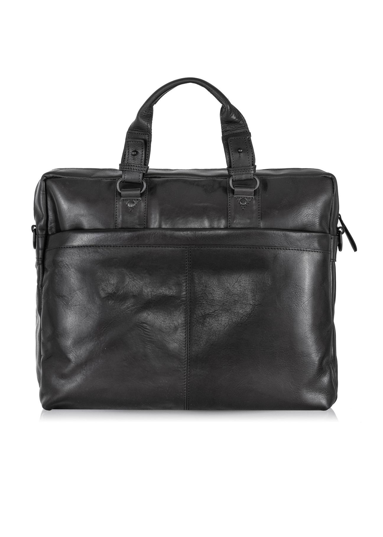 Men's black leather business bag TORMS-0404-99(Z23)-04